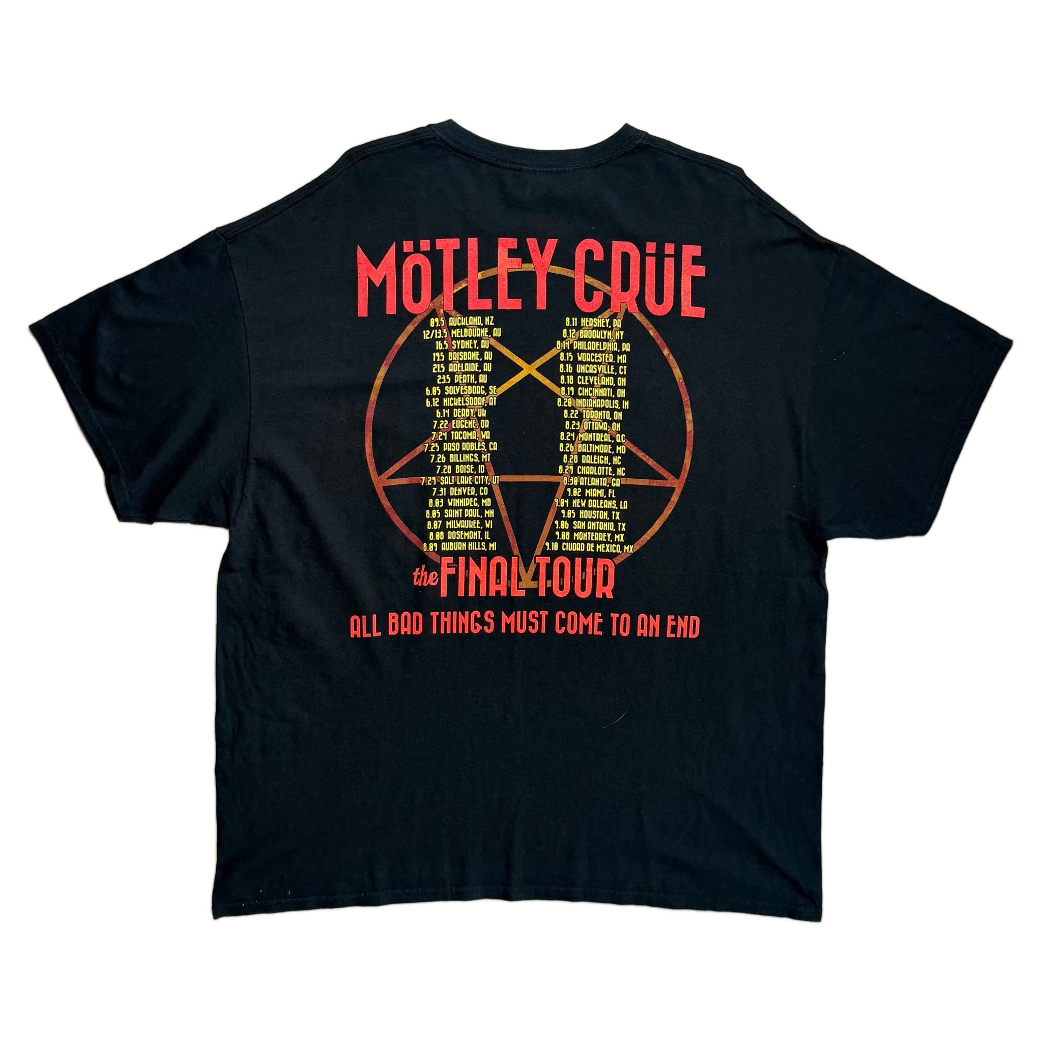 Vintage Motley Crue T-Shirt - Black - XXL