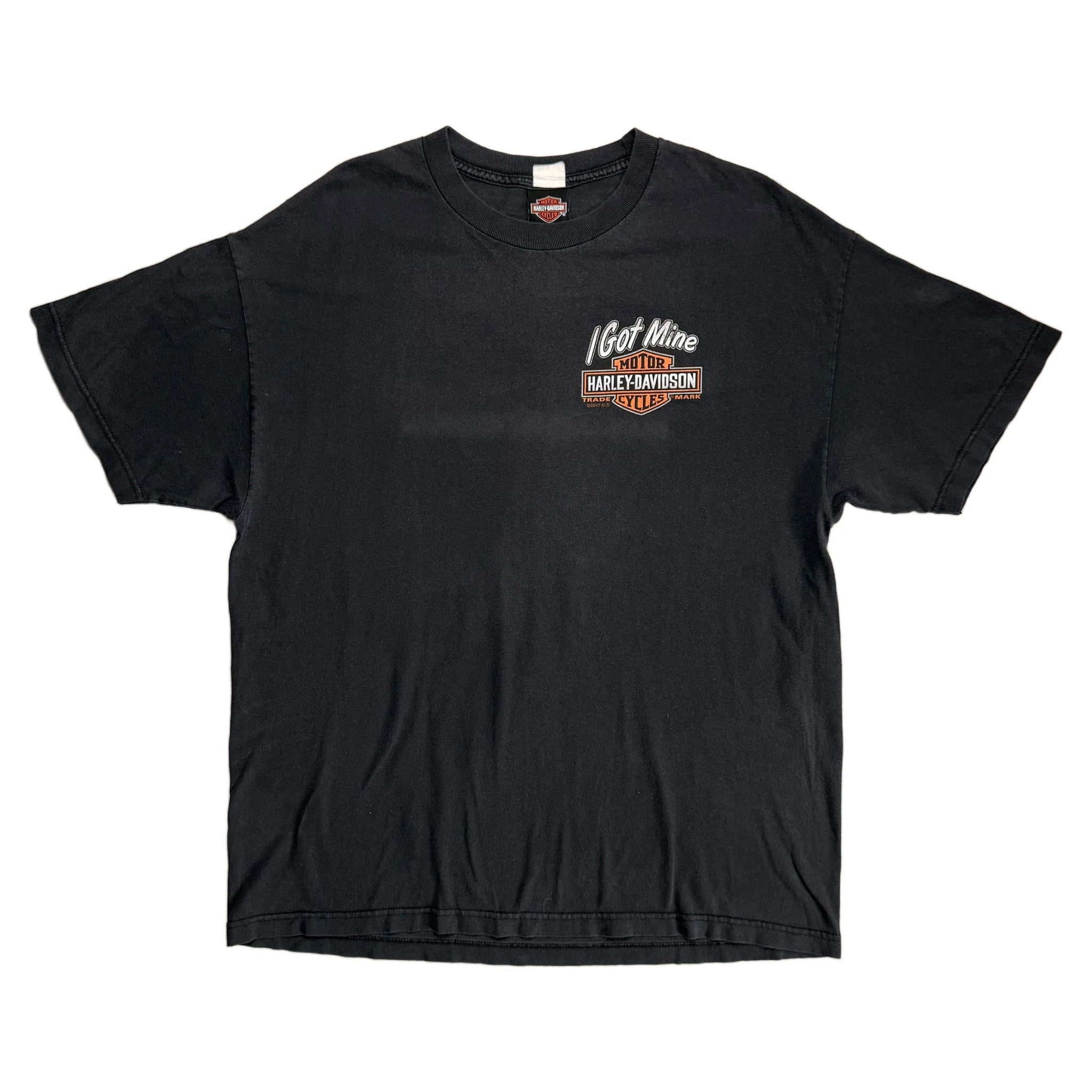 Vintage 2017 Harley Davidson T-Shirt - Black - XL