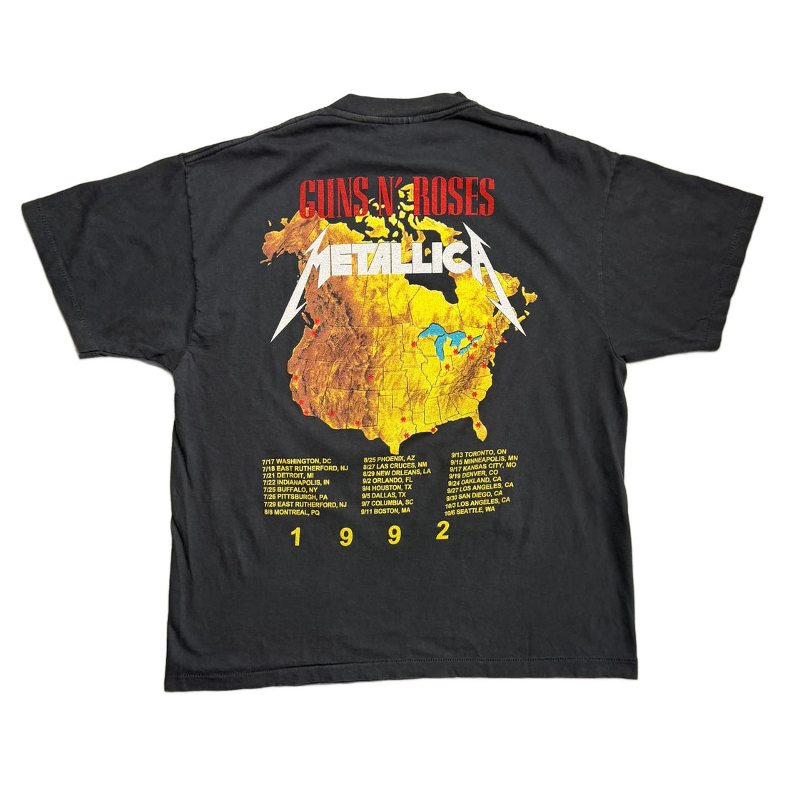 Vintage 1992 Metallica T-Shirt - Black - XL