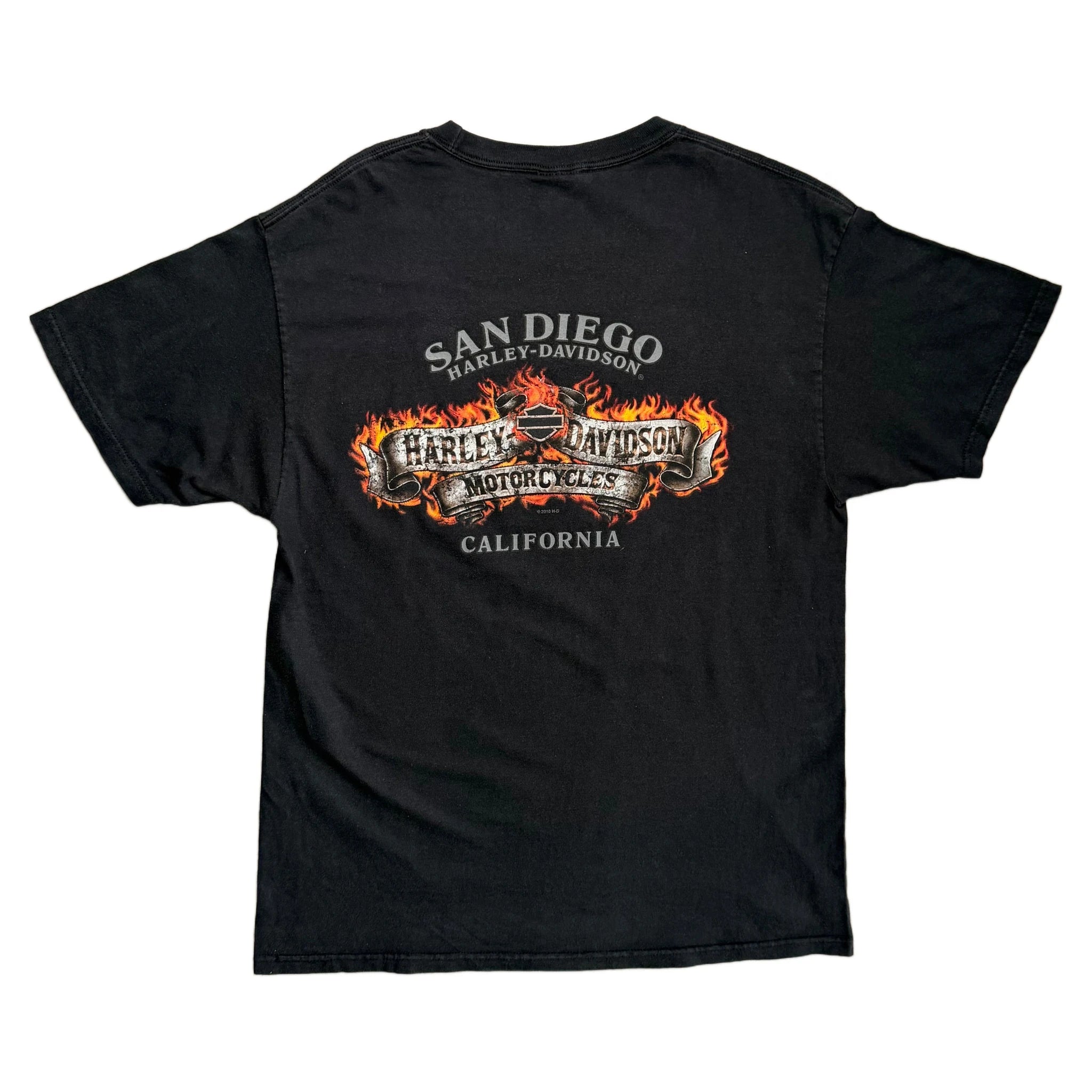 Vintage 2010 Harley Davidson T-Shirt - Black - L