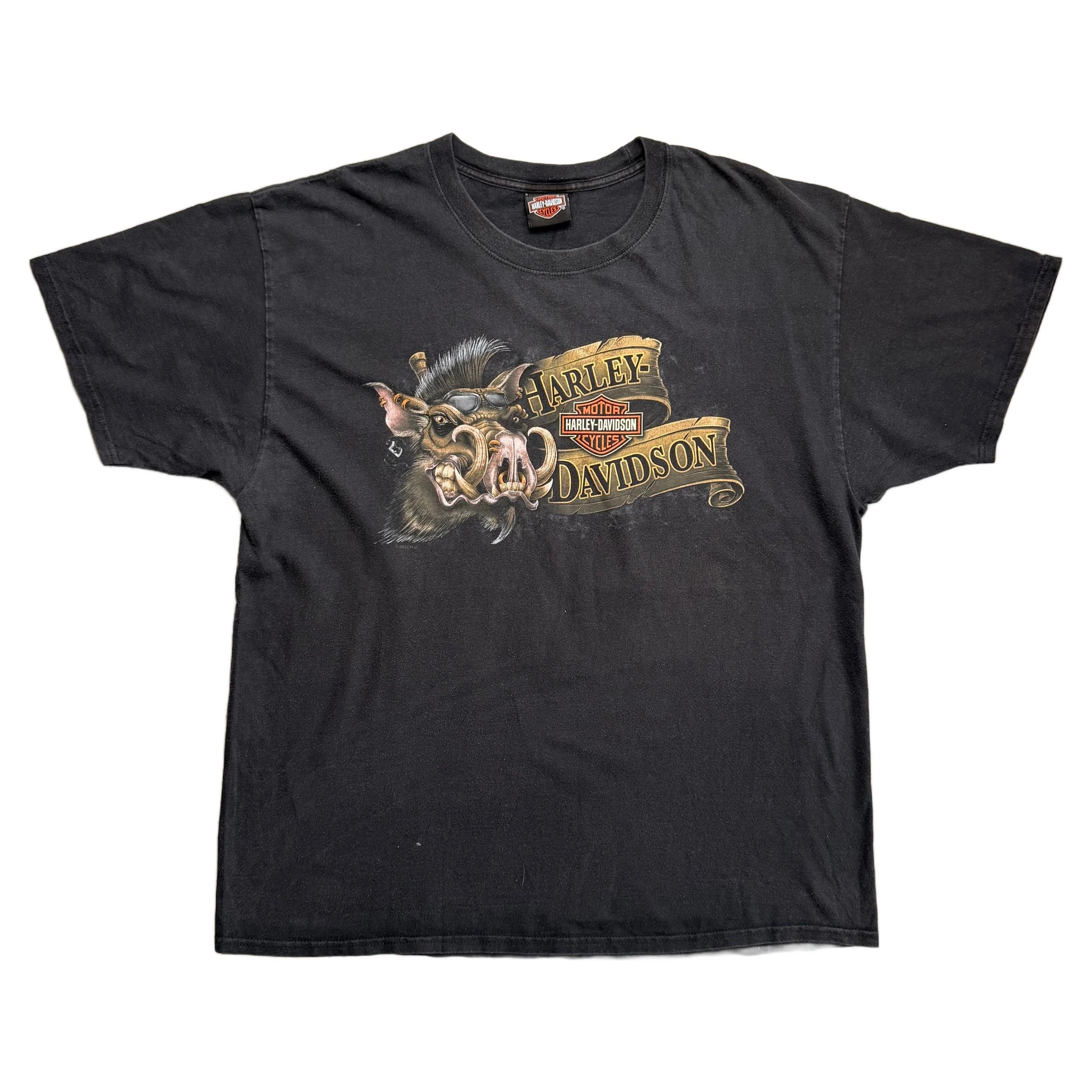 Vintage 2012 Harley Davidson T-Shirt - Black - XL