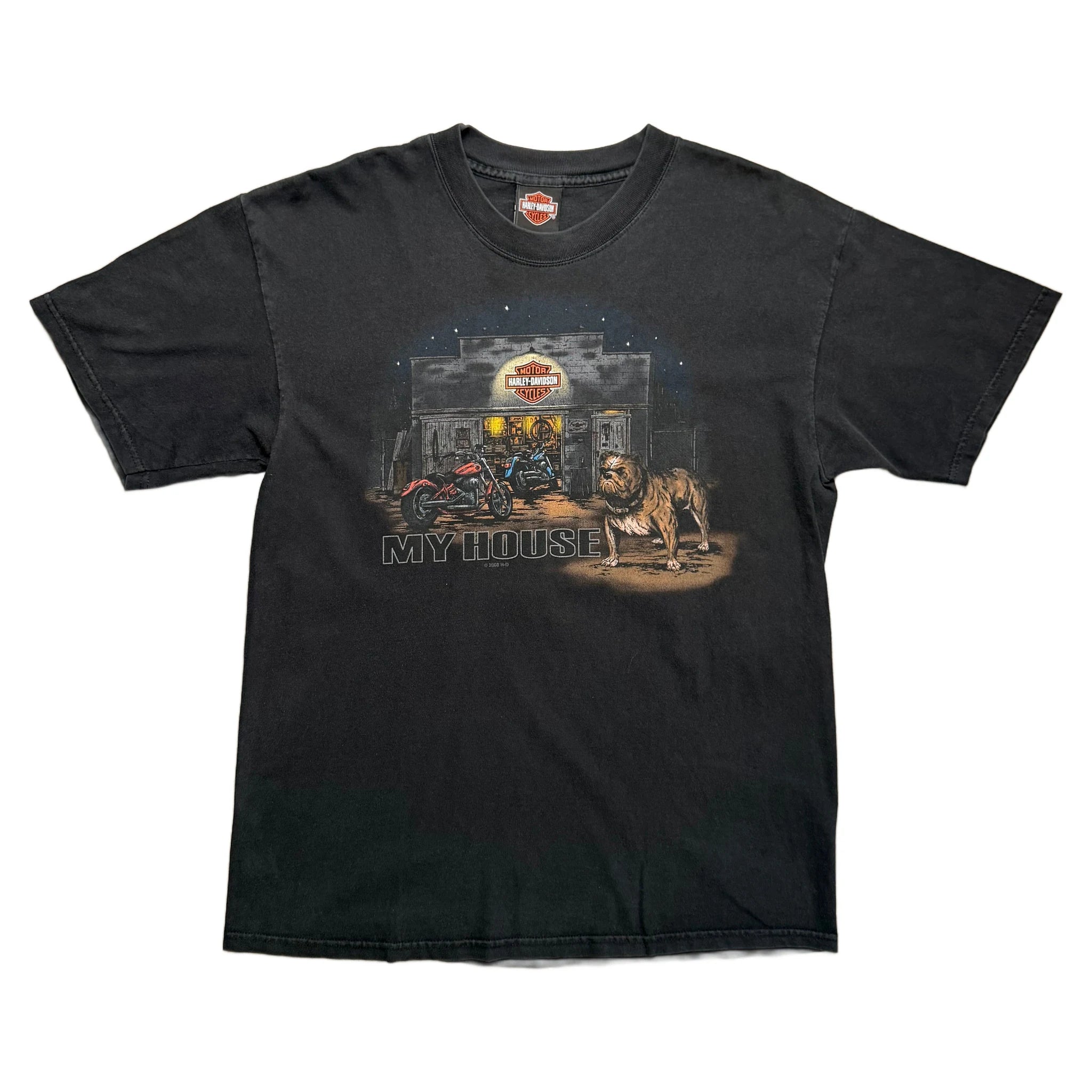 Vintage 2008 Harley Davidson T-Shirt - Black - L