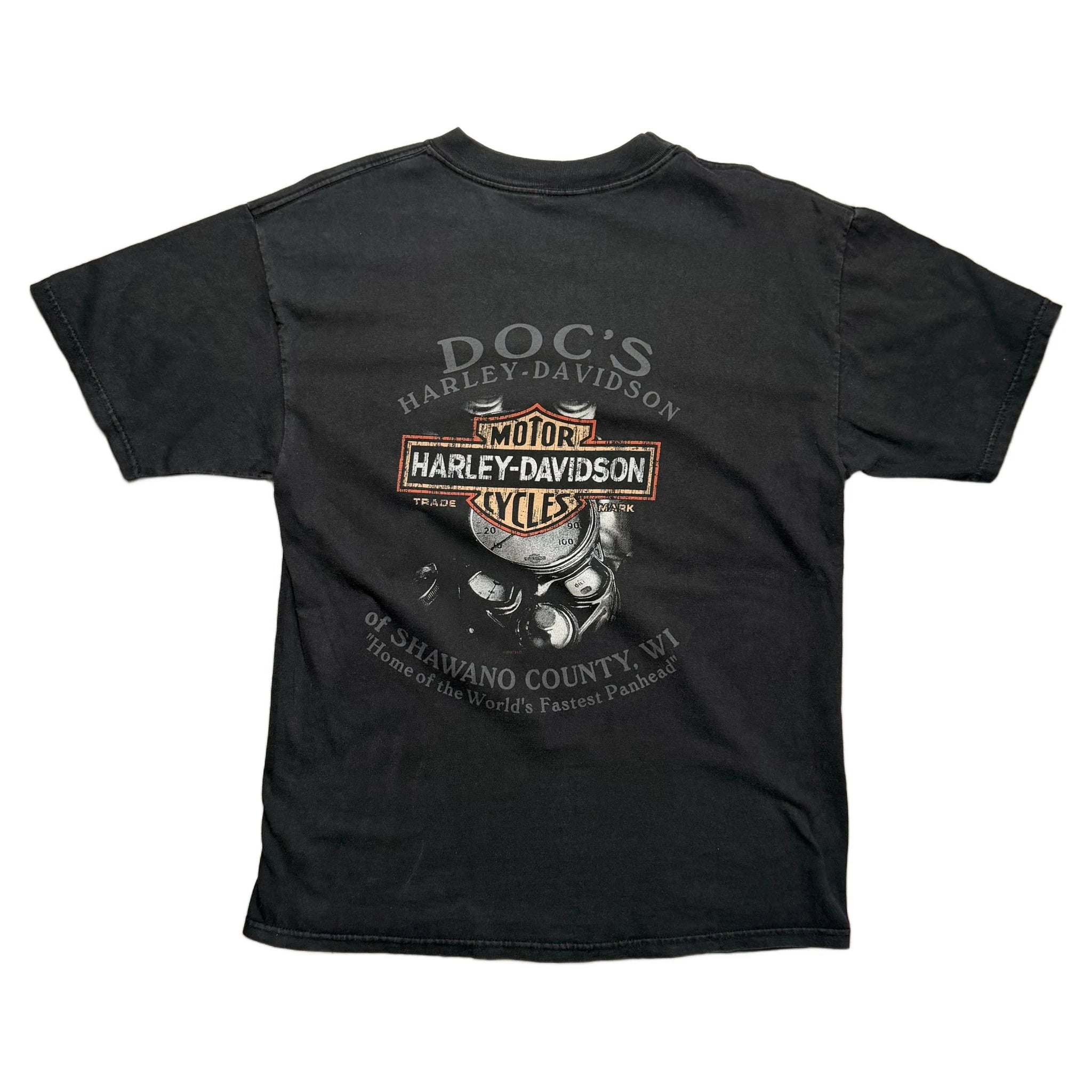 Vintage 2008 Harley Davidson T-Shirt - Black - L