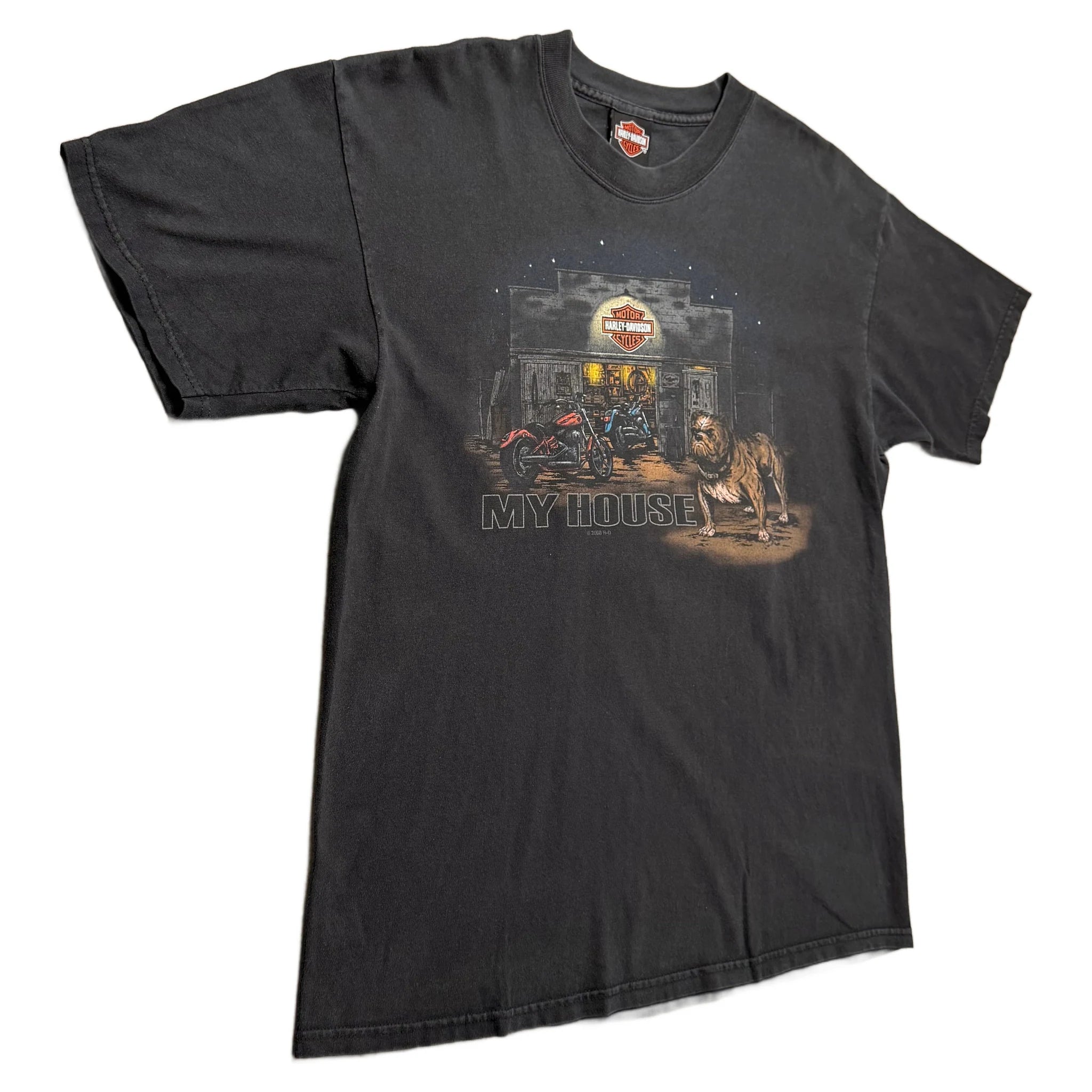 Vintage 2008 Harley Davidson T-Shirt - Black - L