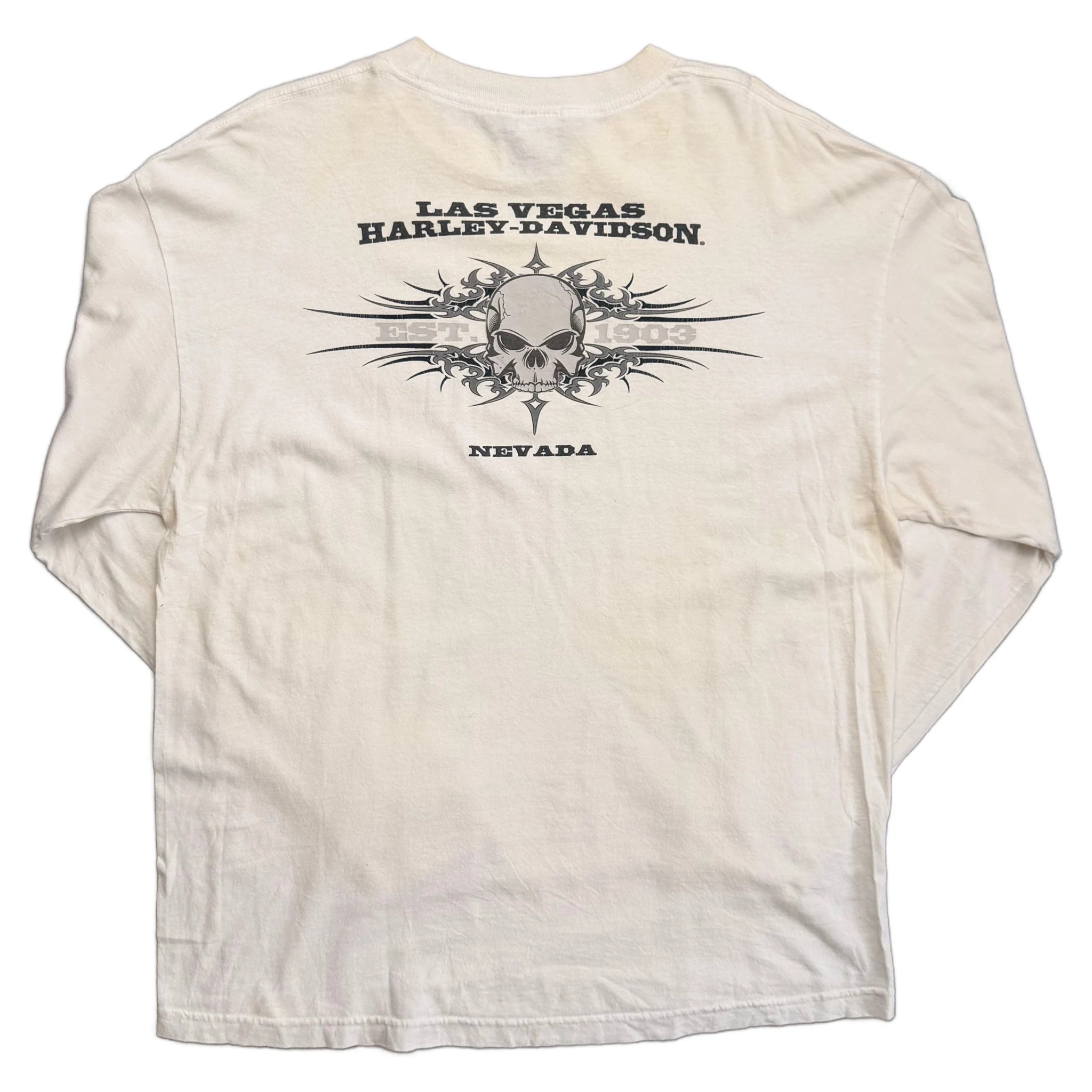 Vintage 2011 Harley Davidson T-Shirt - Cream - XL