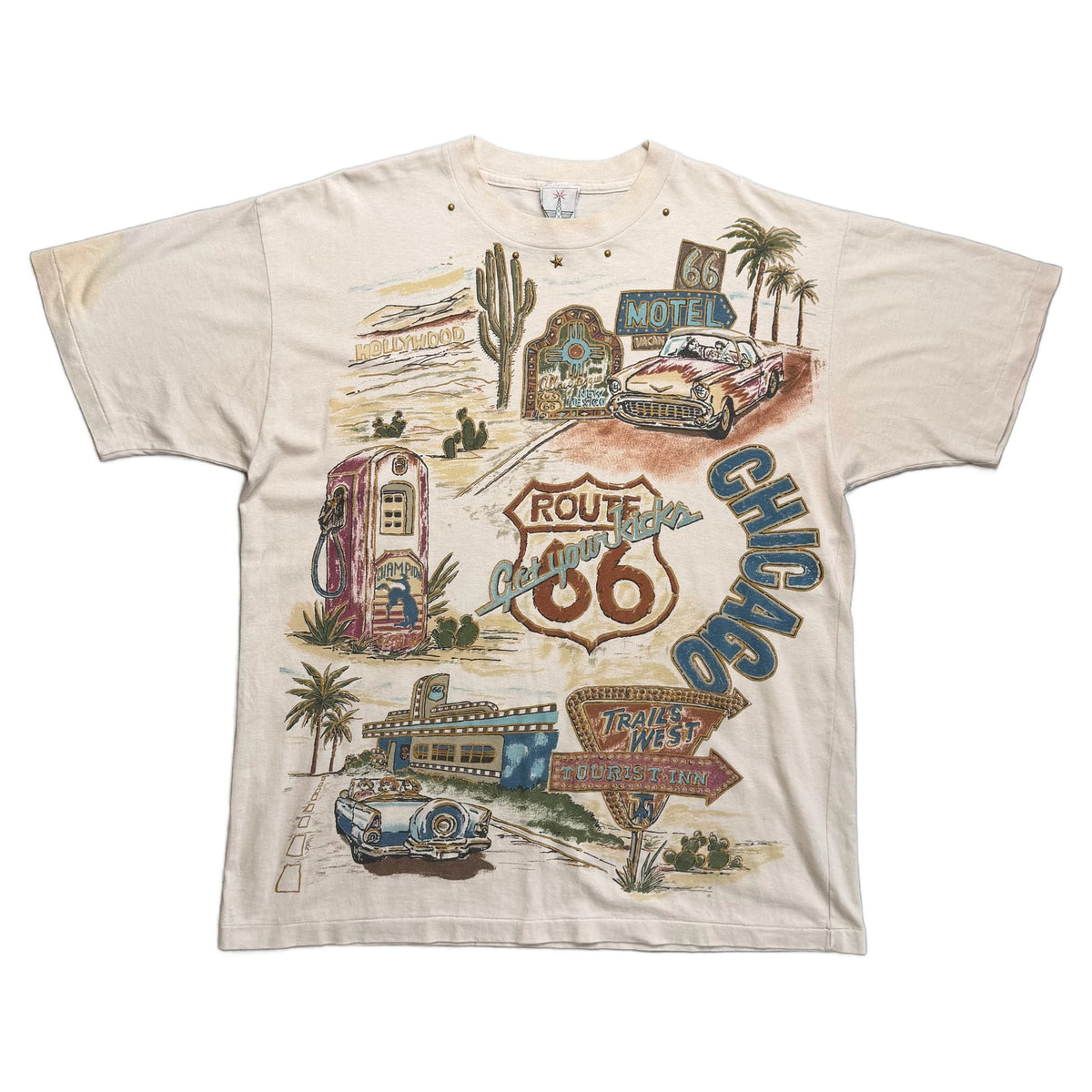 Vintage Route 66 T-Shirt - Cream - XXL