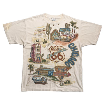 Vintage Route 66 T-Shirt - Cream - XXL
