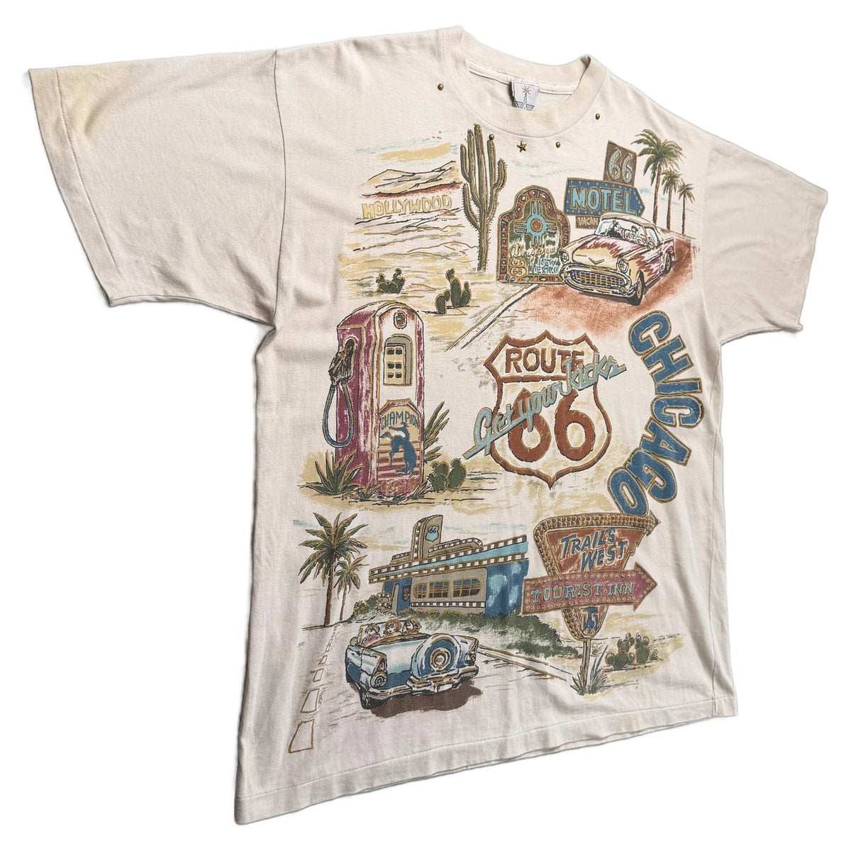 Vintage Route 66 T-Shirt - Cream - XXL