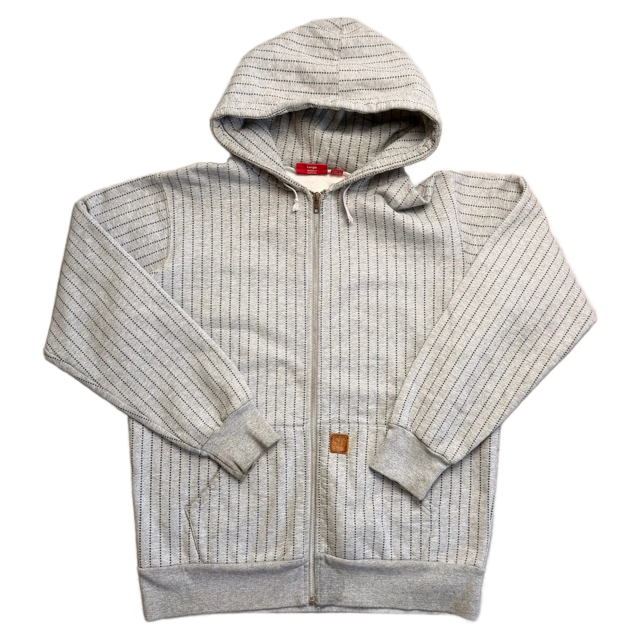 Supreme Zip Up Hoodie - Grey - L
