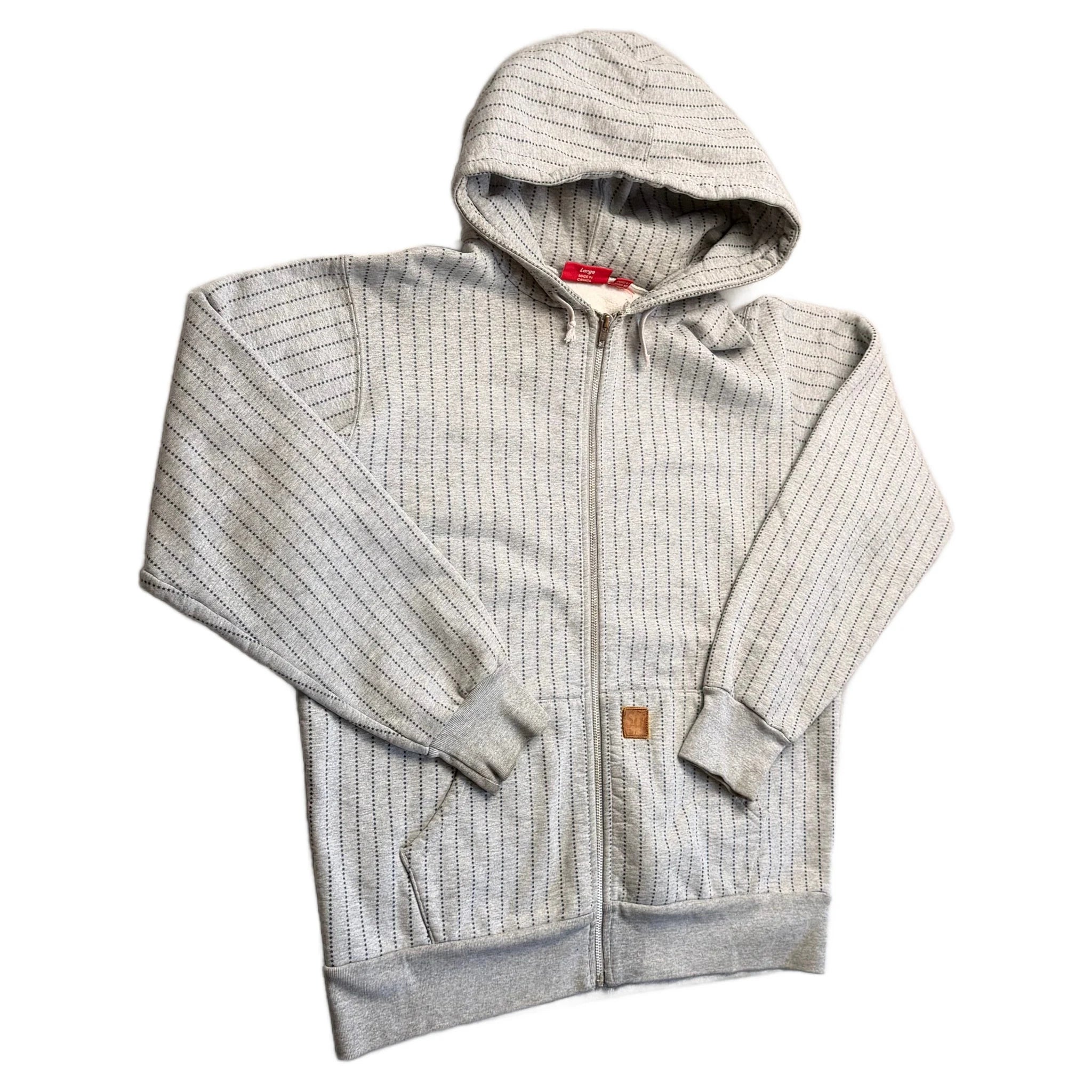 Supreme Zip Up Hoodie - Grey - L