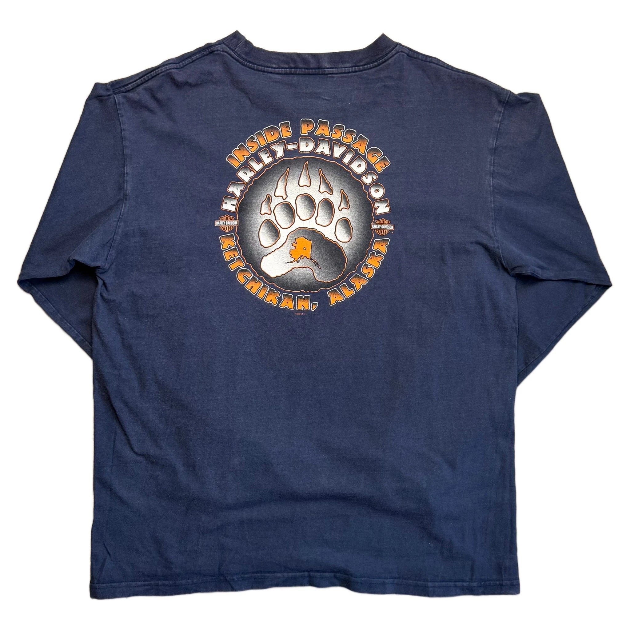 Vintage Harley Davidson T-Shirt - Navy Blue - XL