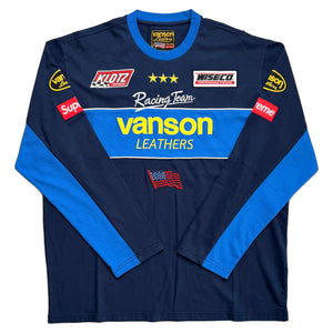 Supreme x Vanson T-Shirt - Navy Blue - XL
