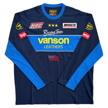 Supreme x Vanson T-Shirt - Navy Blue - XL