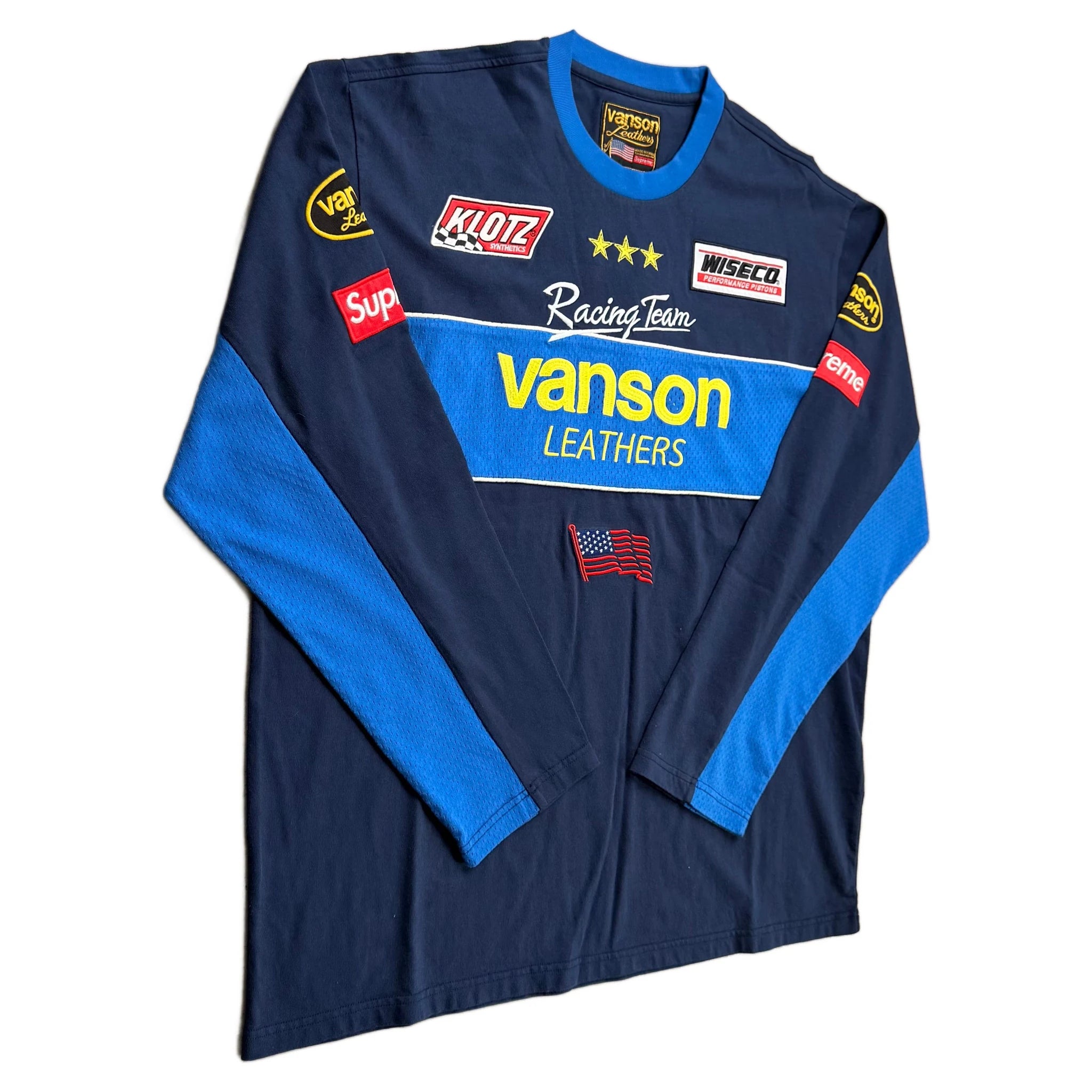 Supreme x Vanson T-Shirt - Navy Blue - XL