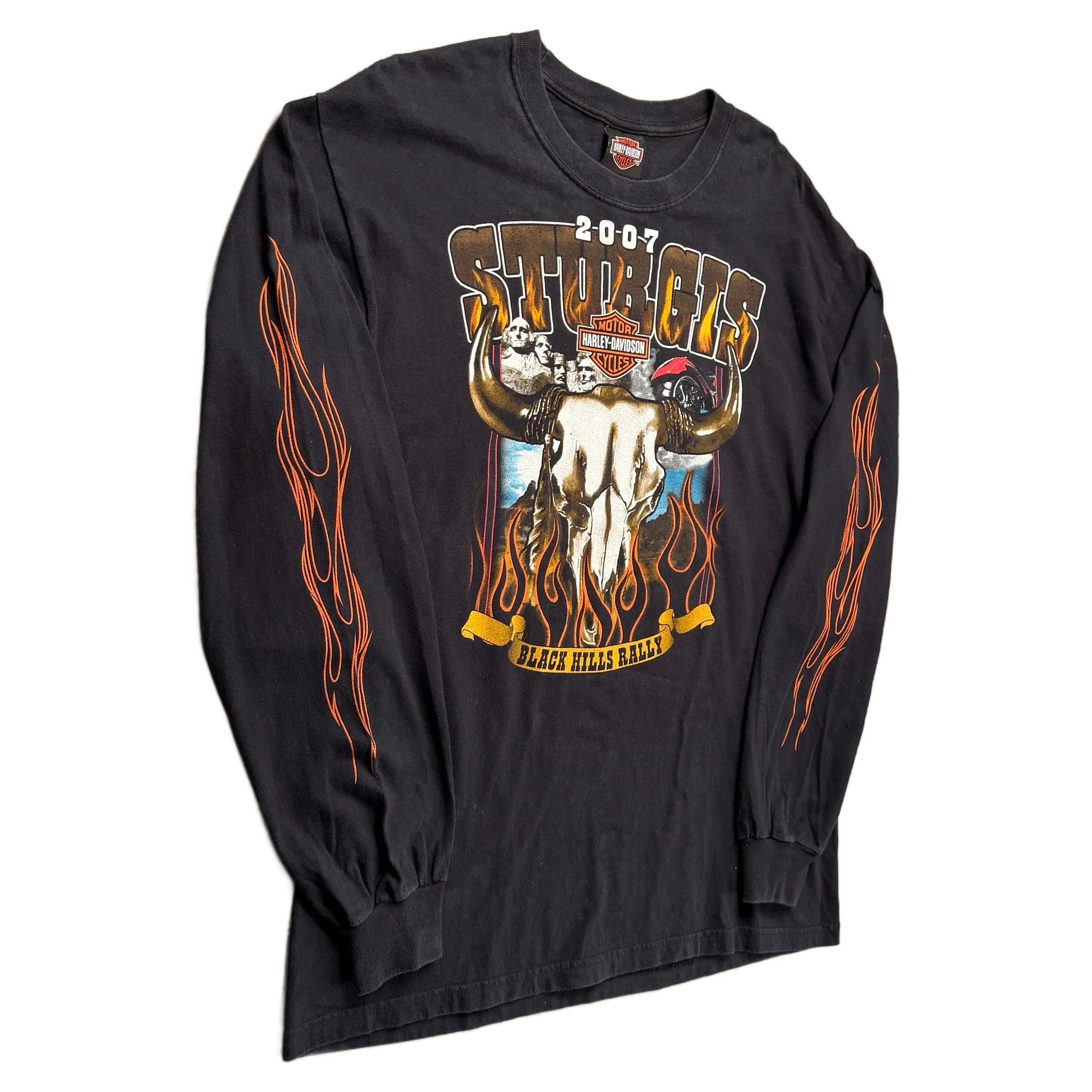 Vintage 2007 Harley Davidson T-Shirt - Black - L