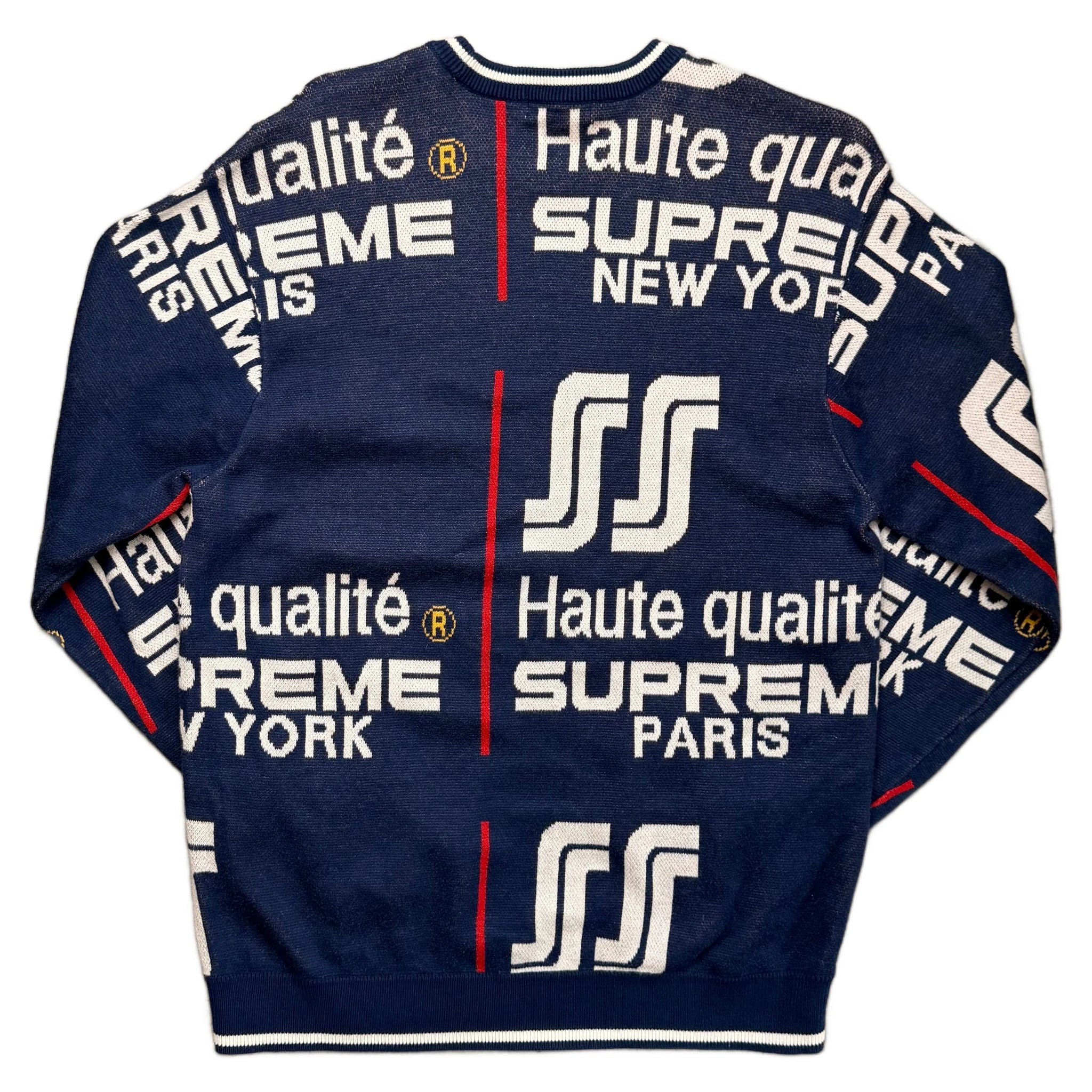 Supreme Knitted Sweatshirt - Navy Blue - M