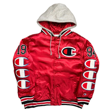 Supreme x Champion Varsity Jacket - Red - L