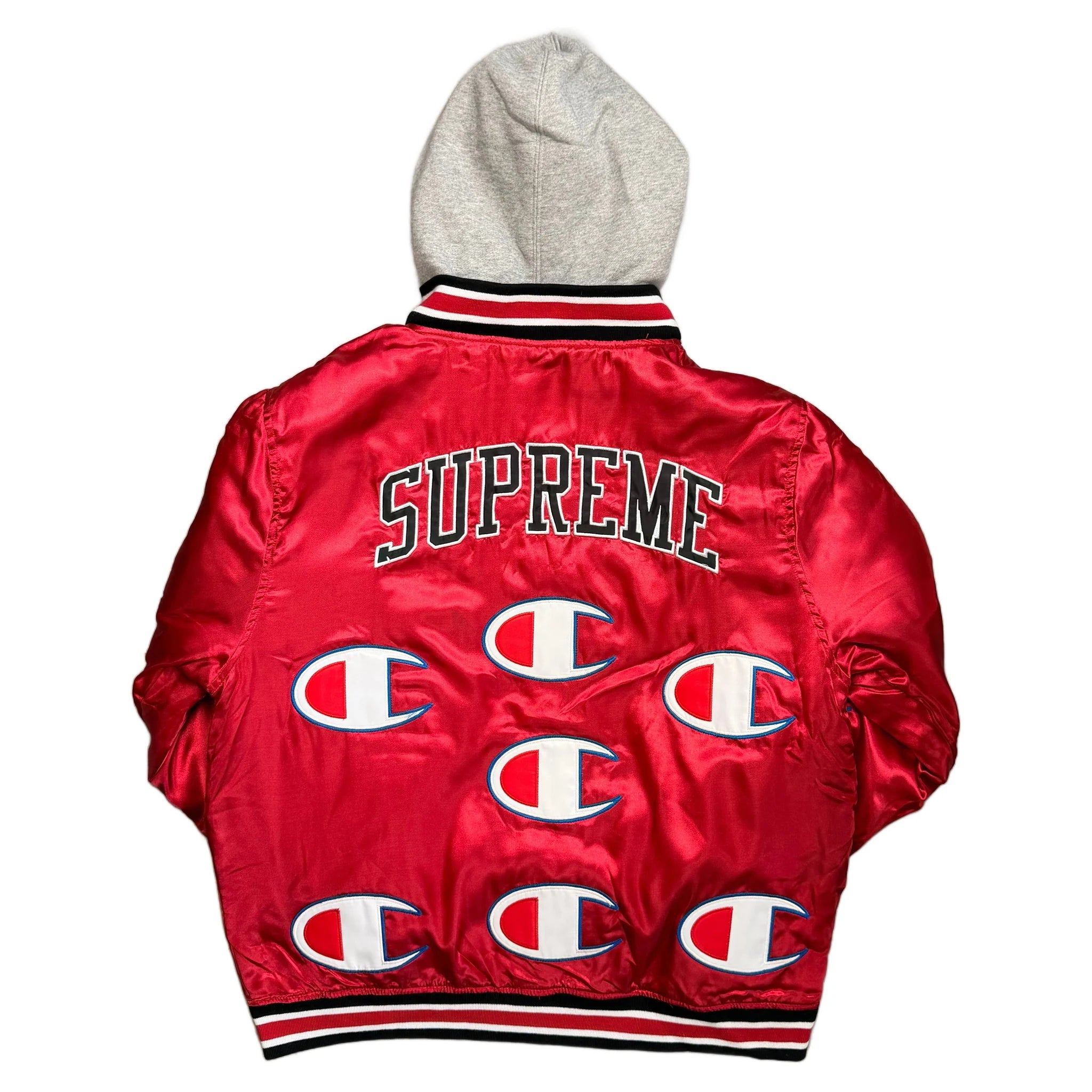 Supreme x Champion Varsity Jacket - Red - L