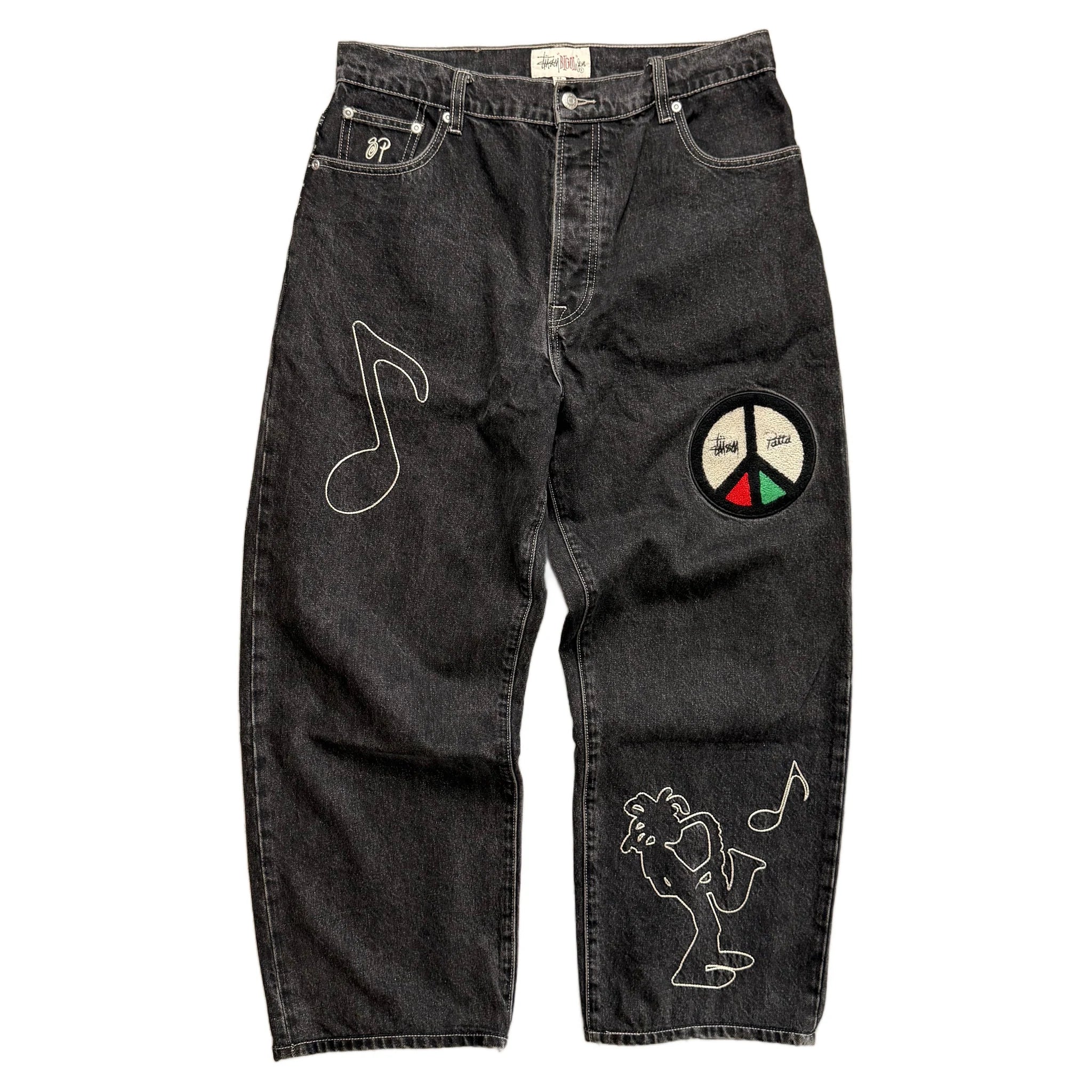 Stussy x Patta Jeans - Black - 32