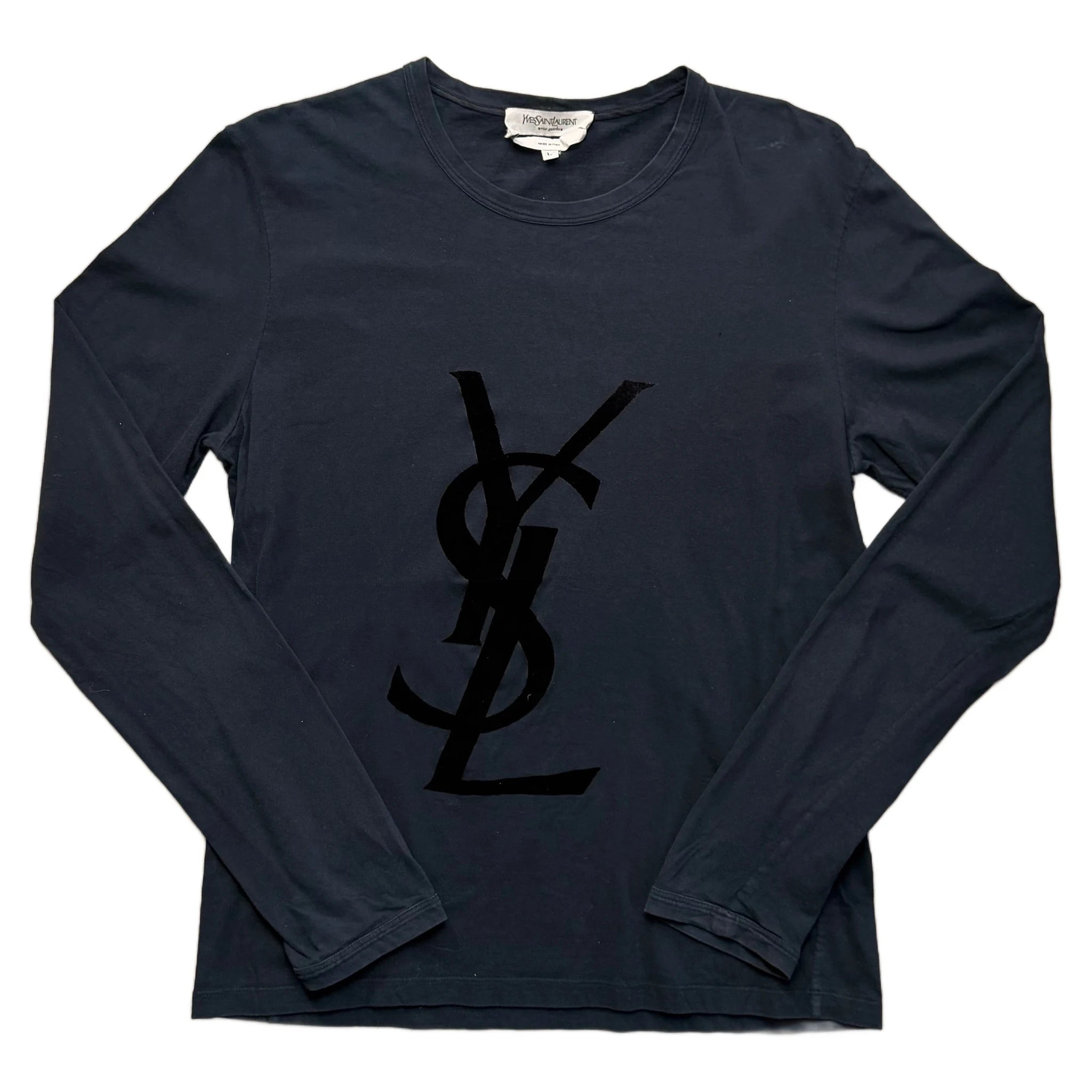 Yves Saint Laurent T-Shirt - Navy Blue - L