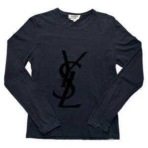 Yves Saint Laurent T-Shirt - Navy Blue - L