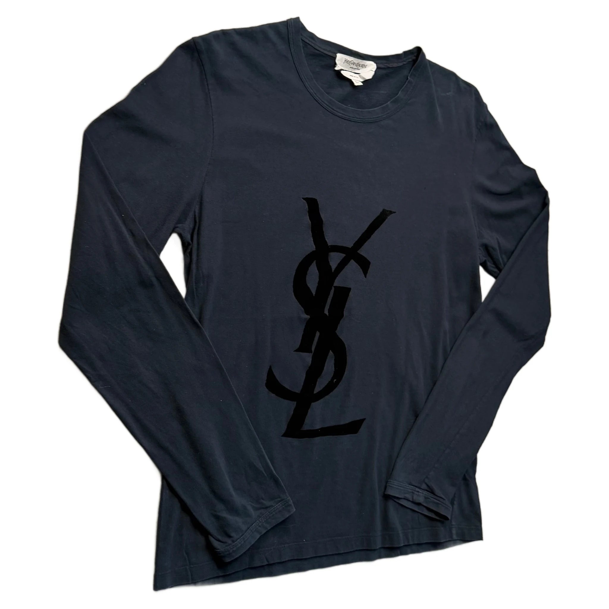 Yves Saint Laurent T-Shirt - Navy Blue - L
