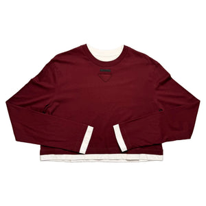 Prada T-Shirt - Burgundy - S
