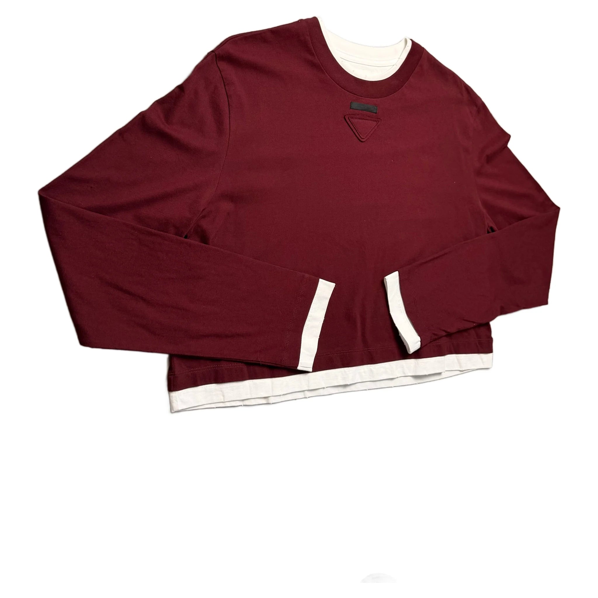 Prada T-Shirt - Burgundy - S