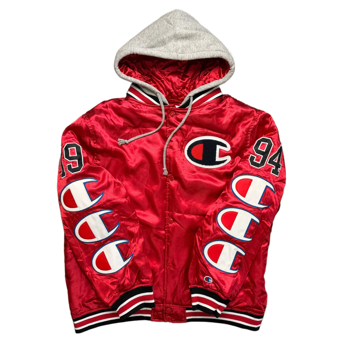 Supreme x Champion Varsity Jacket - Red - L