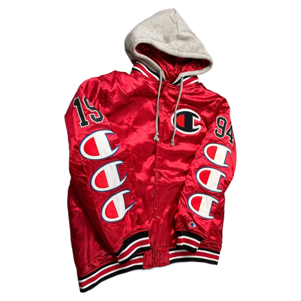 Supreme x Champion Varsity Jacket - Red - L