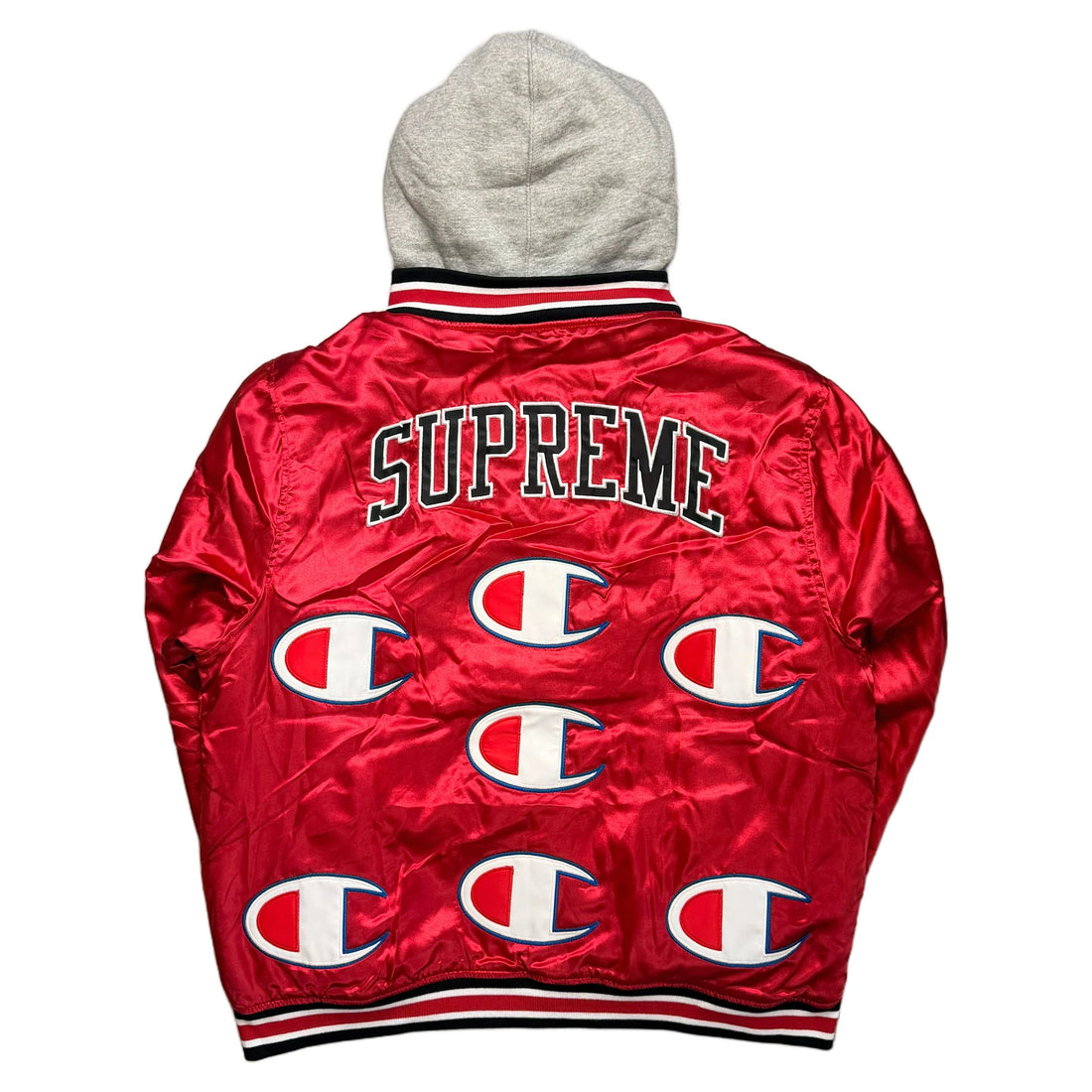 Supreme x Champion Varsity Jacket - Red - L