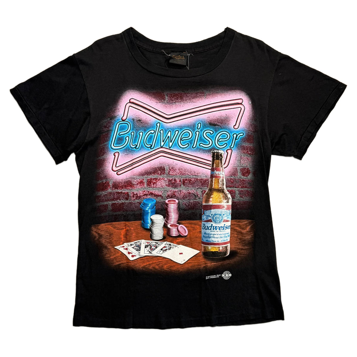 Vintage 1995 Budweiser T-Shirt - Black - M