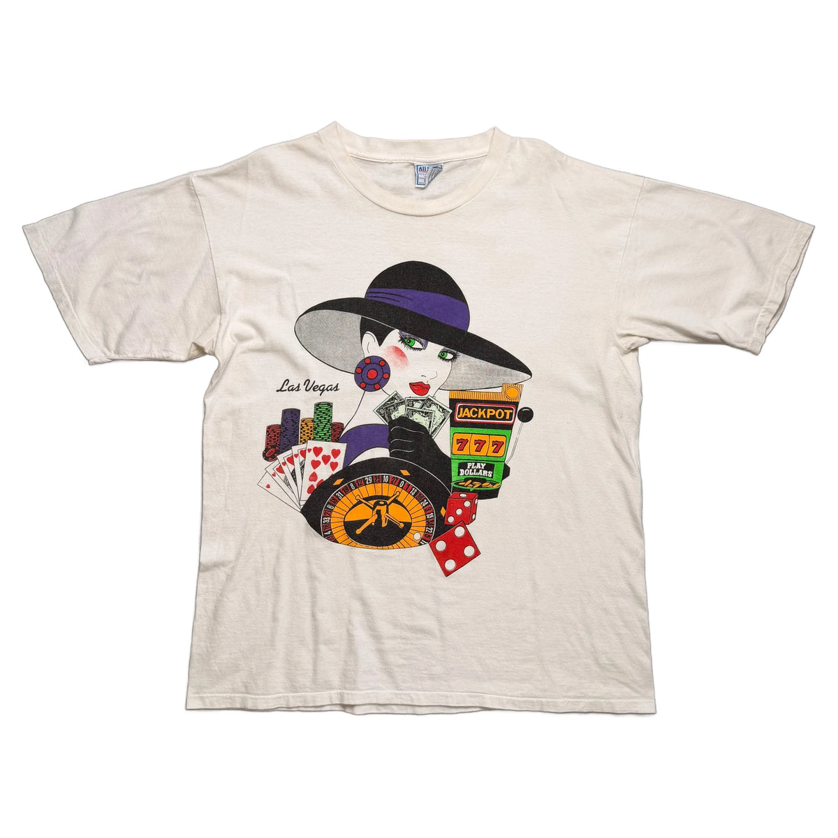 Vintage Las Vegas T-Shirt - White - XL