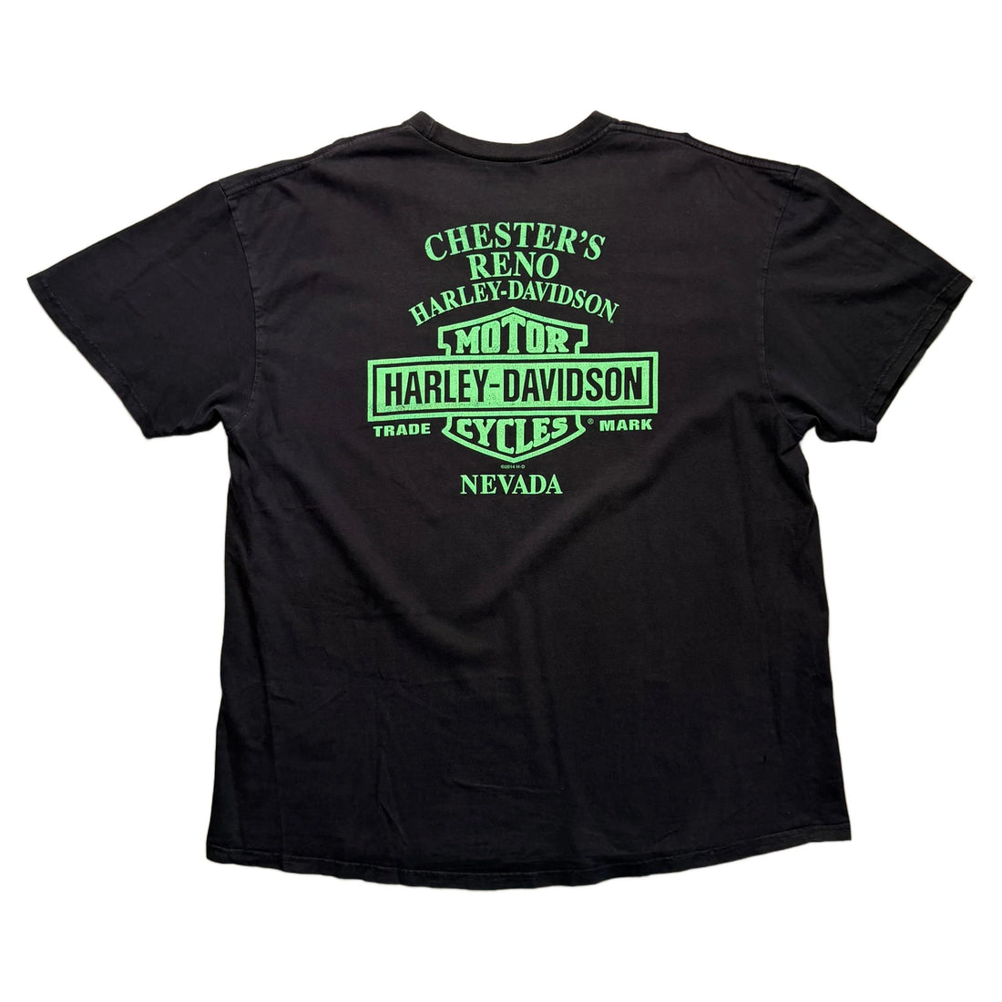 Vintage 2014 Harley Davidson T-Shirt - Black - XXL