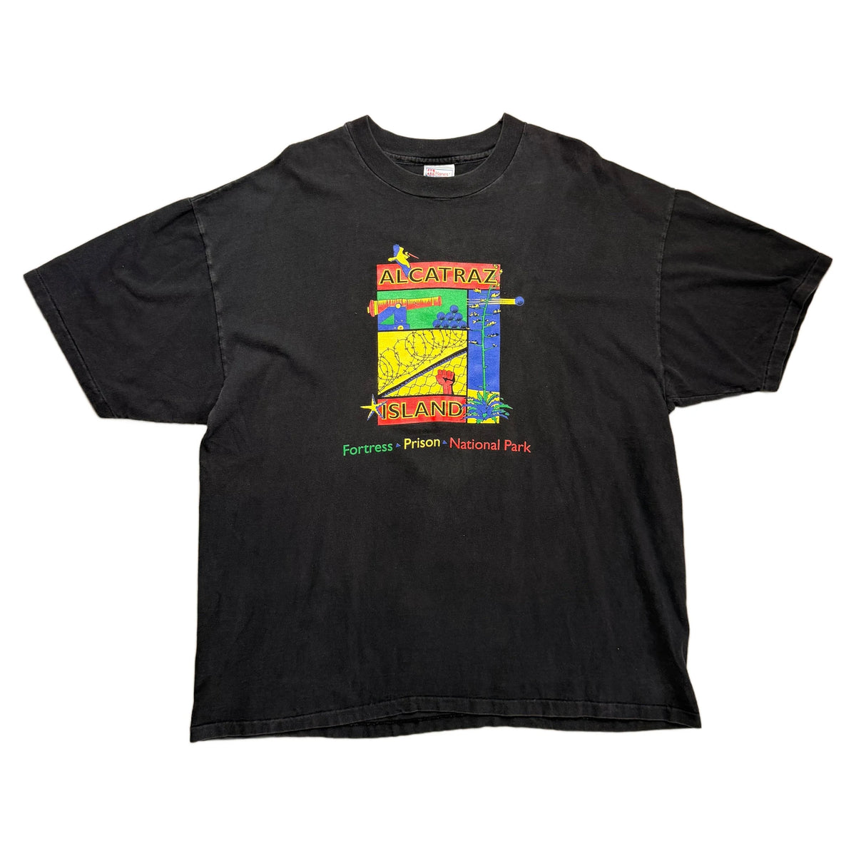 Vintage Alcatraz Island T-Shirt - Black - XXL