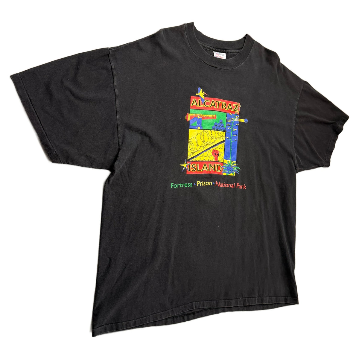 Vintage Alcatraz Island T-Shirt - Black - XXL