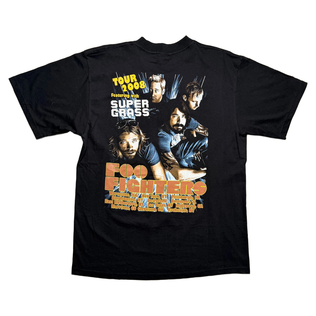 Vintage 2008 Foo Fighters T-Shirt - Black - L