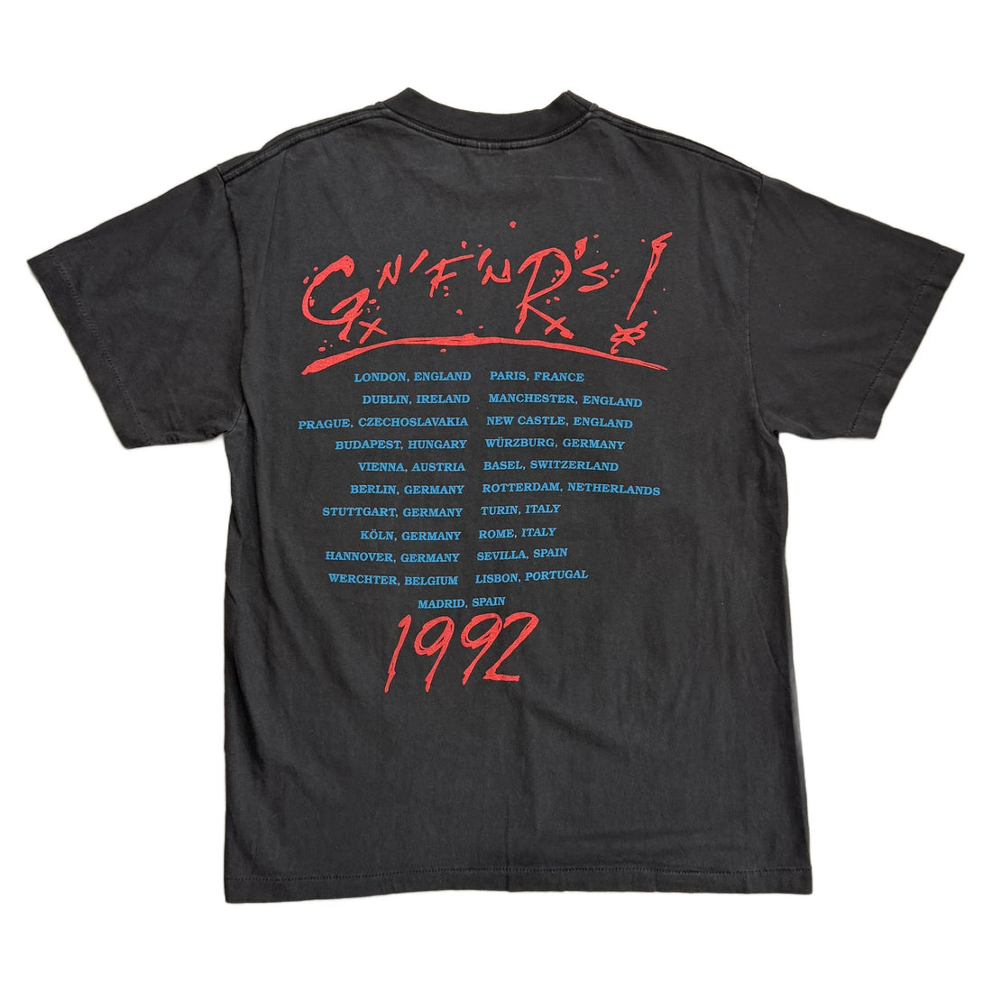 Vintage 1992 Guns N' Roses T-Shirt - Black - L