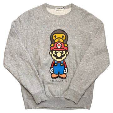 BAPE x Mario Sweatshirt - Grey - M