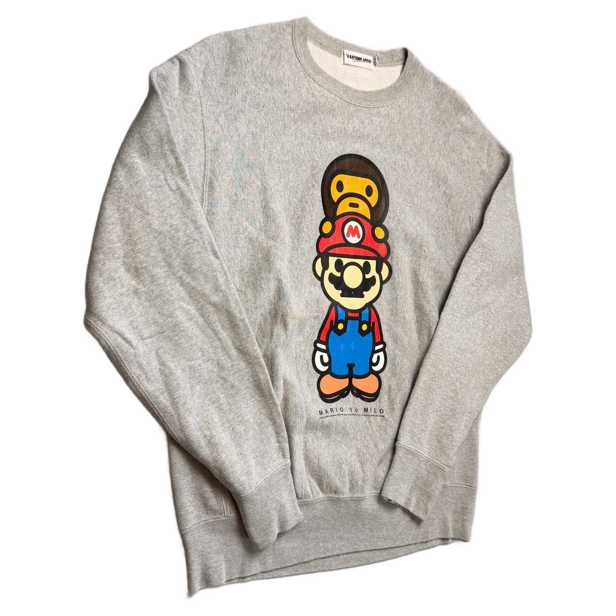 BAPE x Mario Sweatshirt - Grey - M