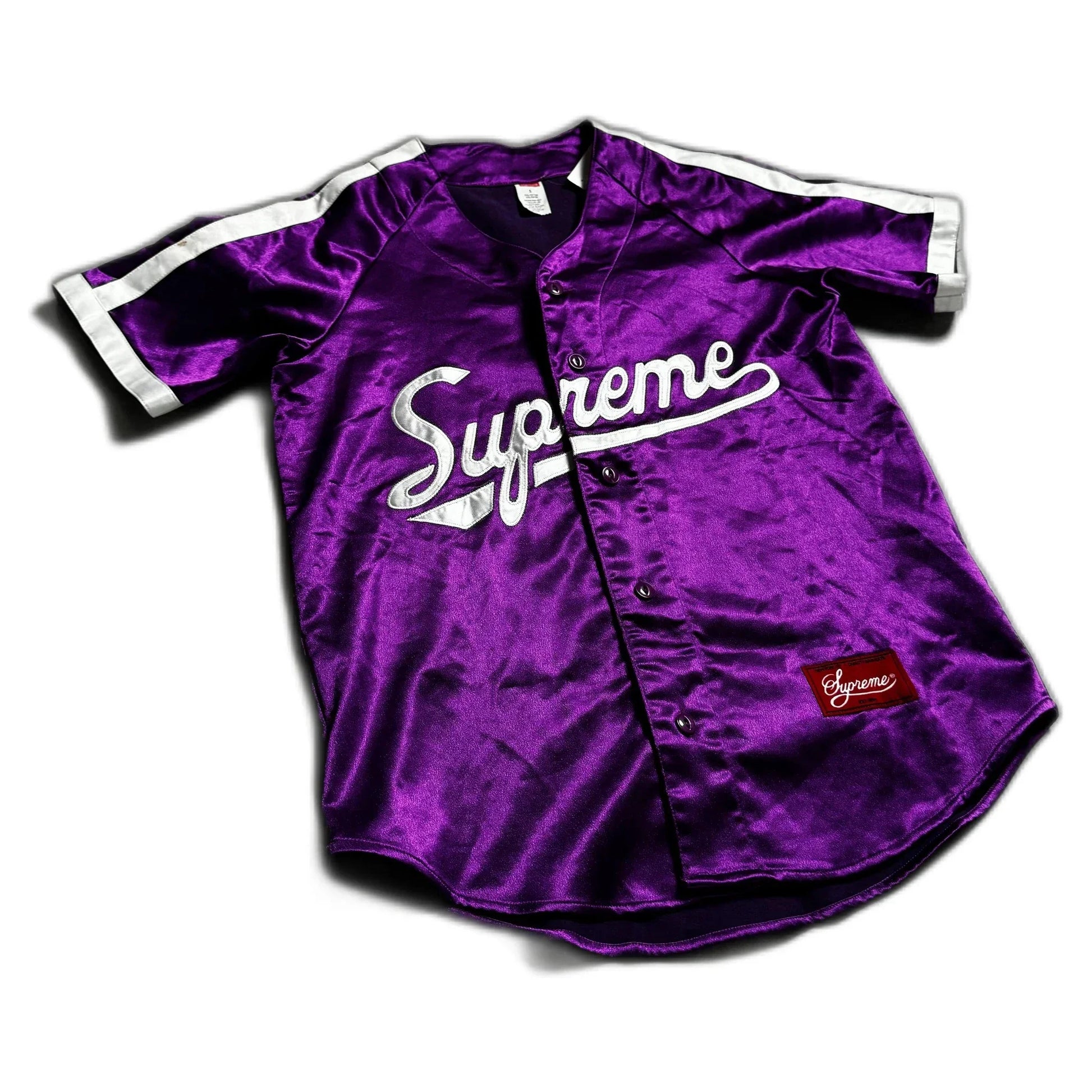 Purple Supreme Baseball Shirt - S | The Streetwear Studio