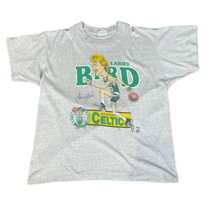 Vintage Larry Bird Boston Celtics Tee - Grey - S - 1990s