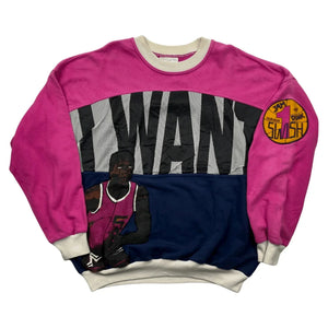 Adidas Sweatshirt - Purple Navy - M - 90s
