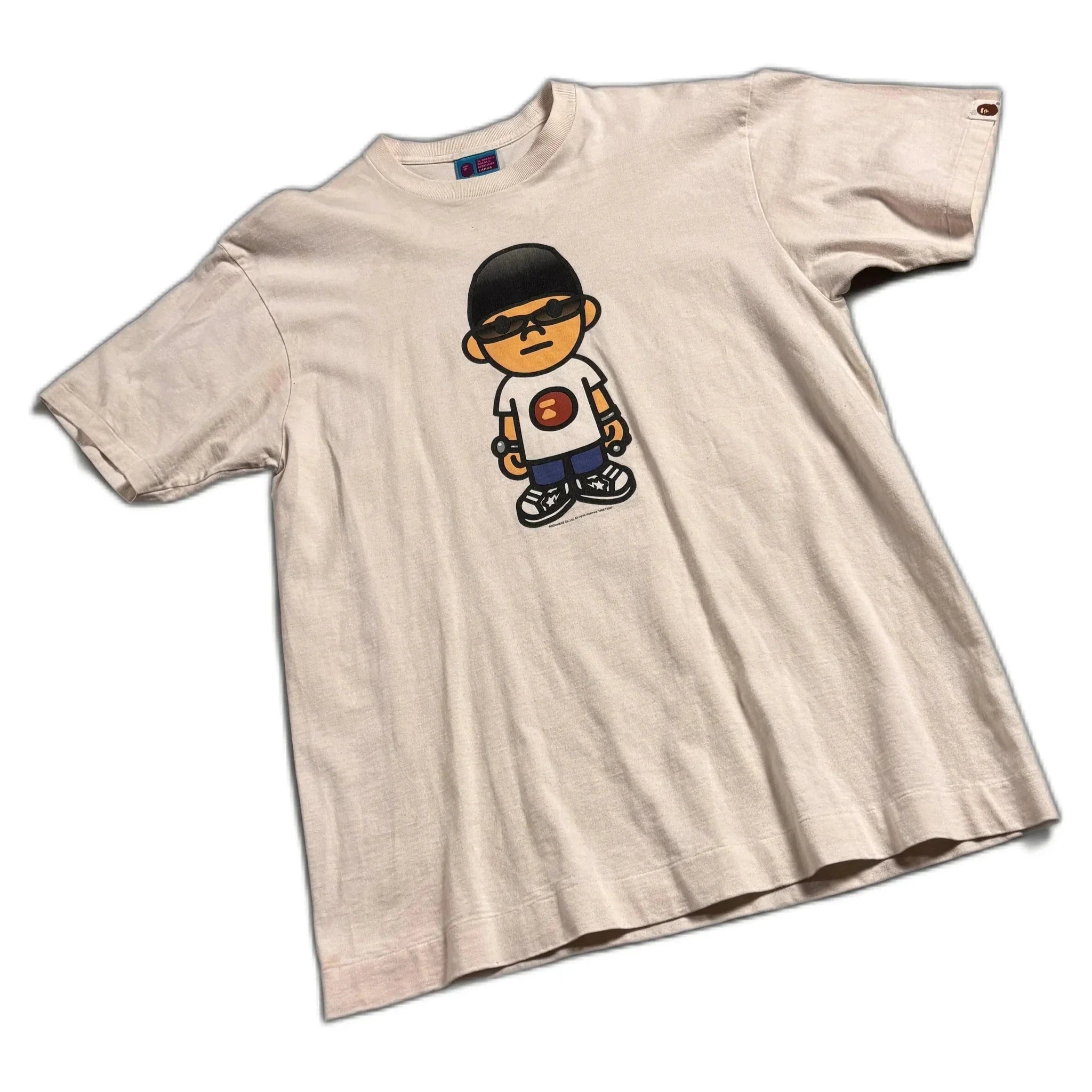 White A Bathing Ape (BAPE) Nigo Tee - L | The Streetwear Studio