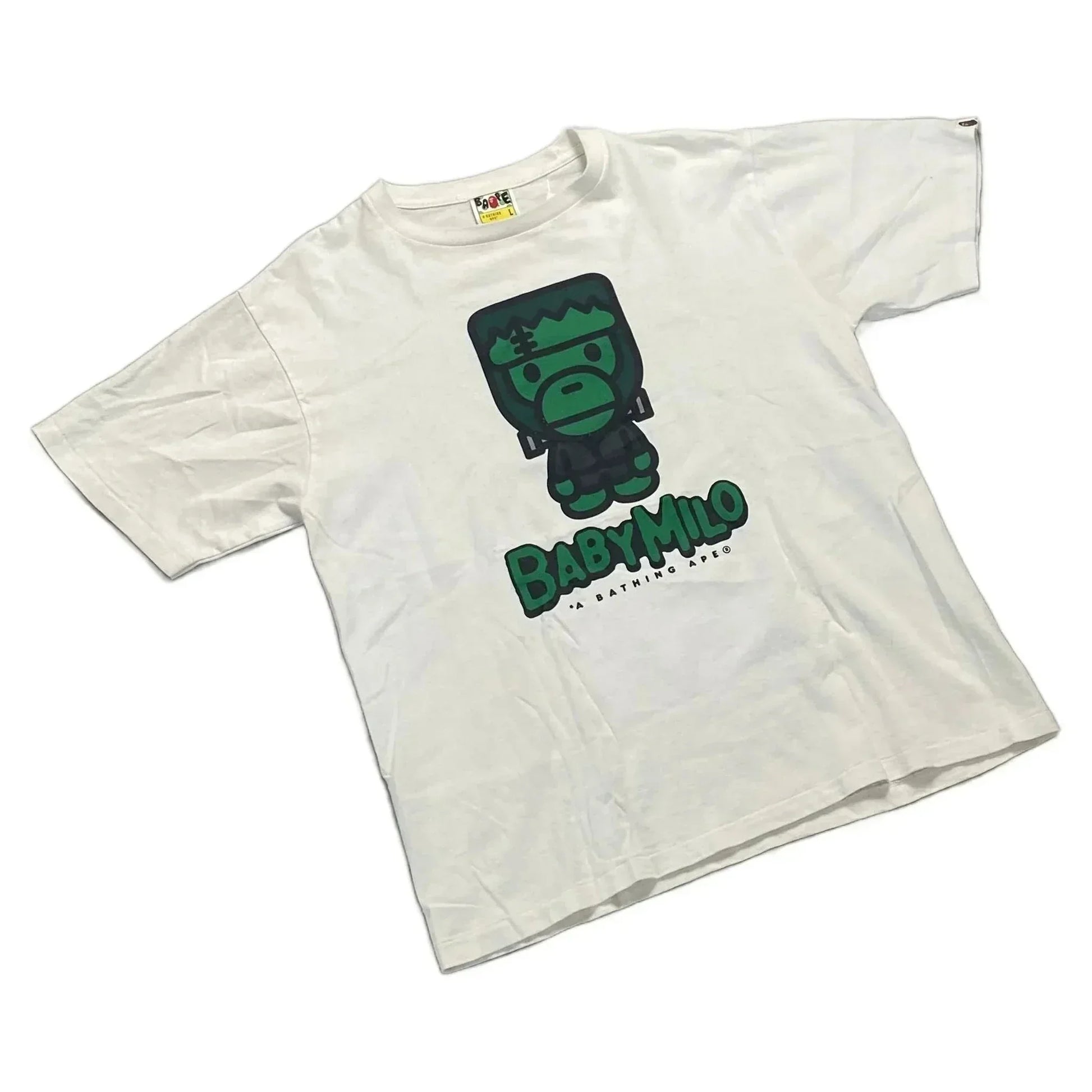 White A Bathing Ape (BAPE) Tee - L | The Streetwear Studio