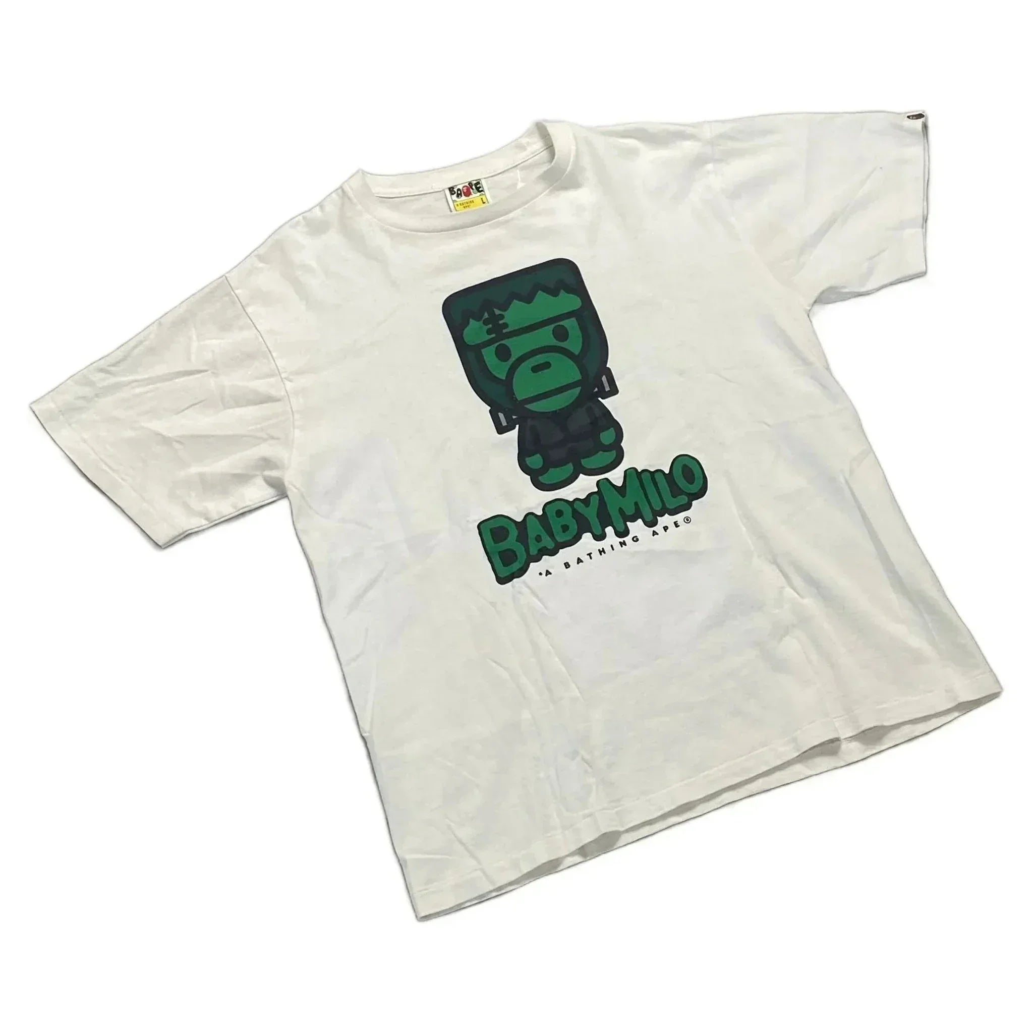White A Bathing Ape (BAPE) Tee - L | The Streetwear Studio
