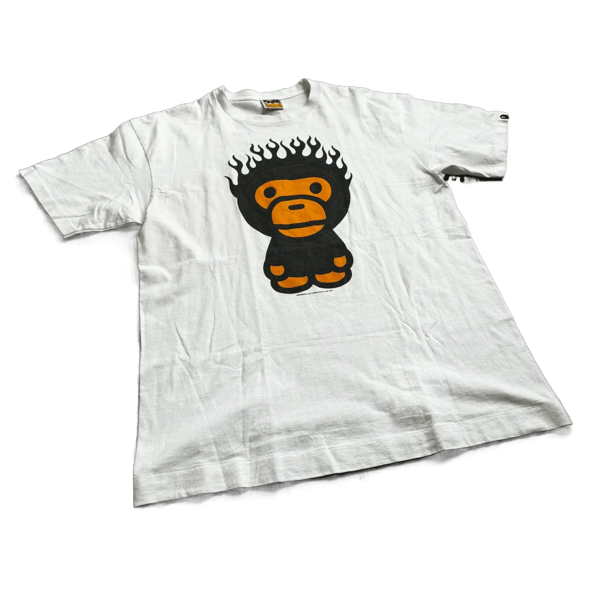 White A Bathing Ape (BAPE) Tee - L | The Streetwear Studio