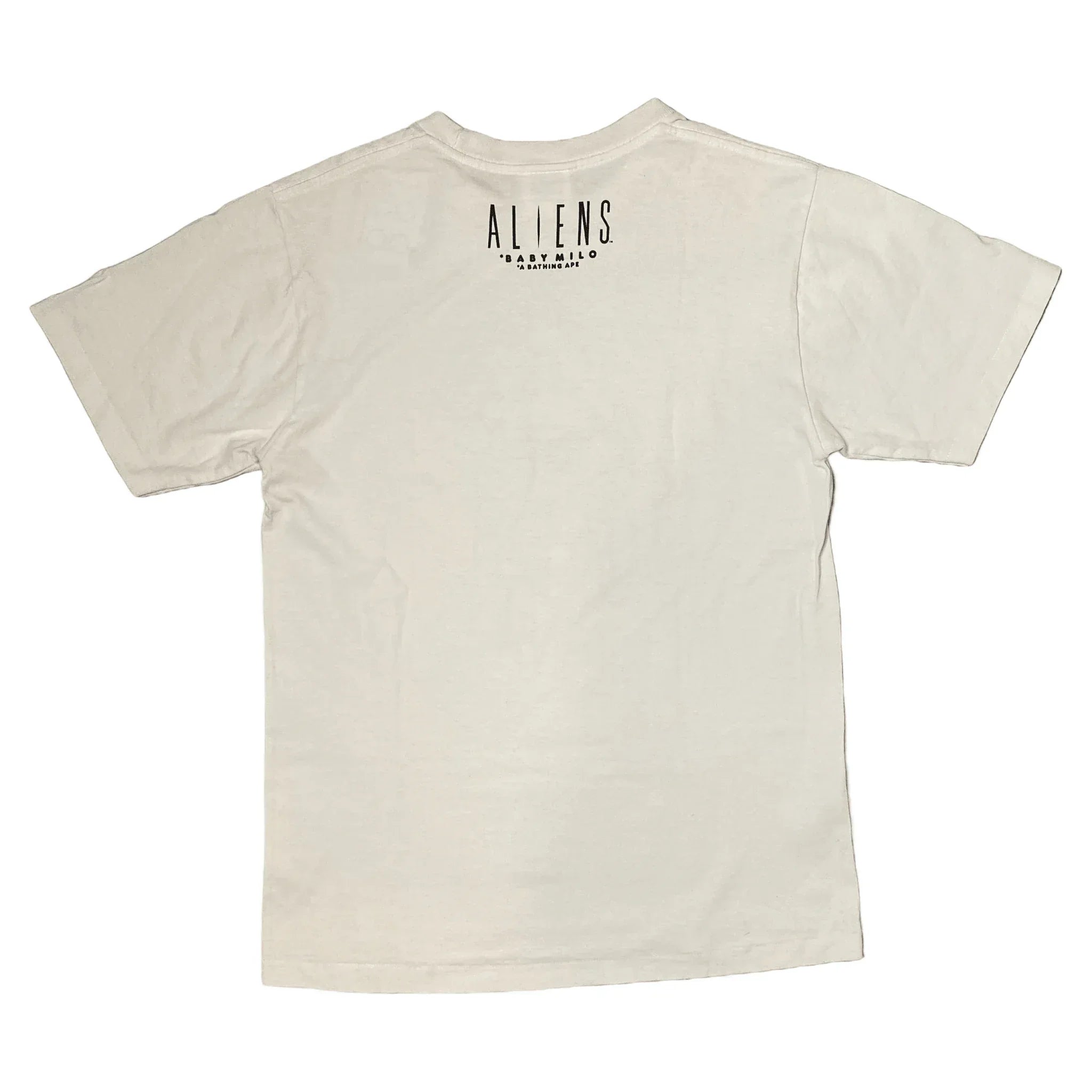 White A Bathing Ape (BAPE) x Aliens Tee - S | The Streetwear Studio