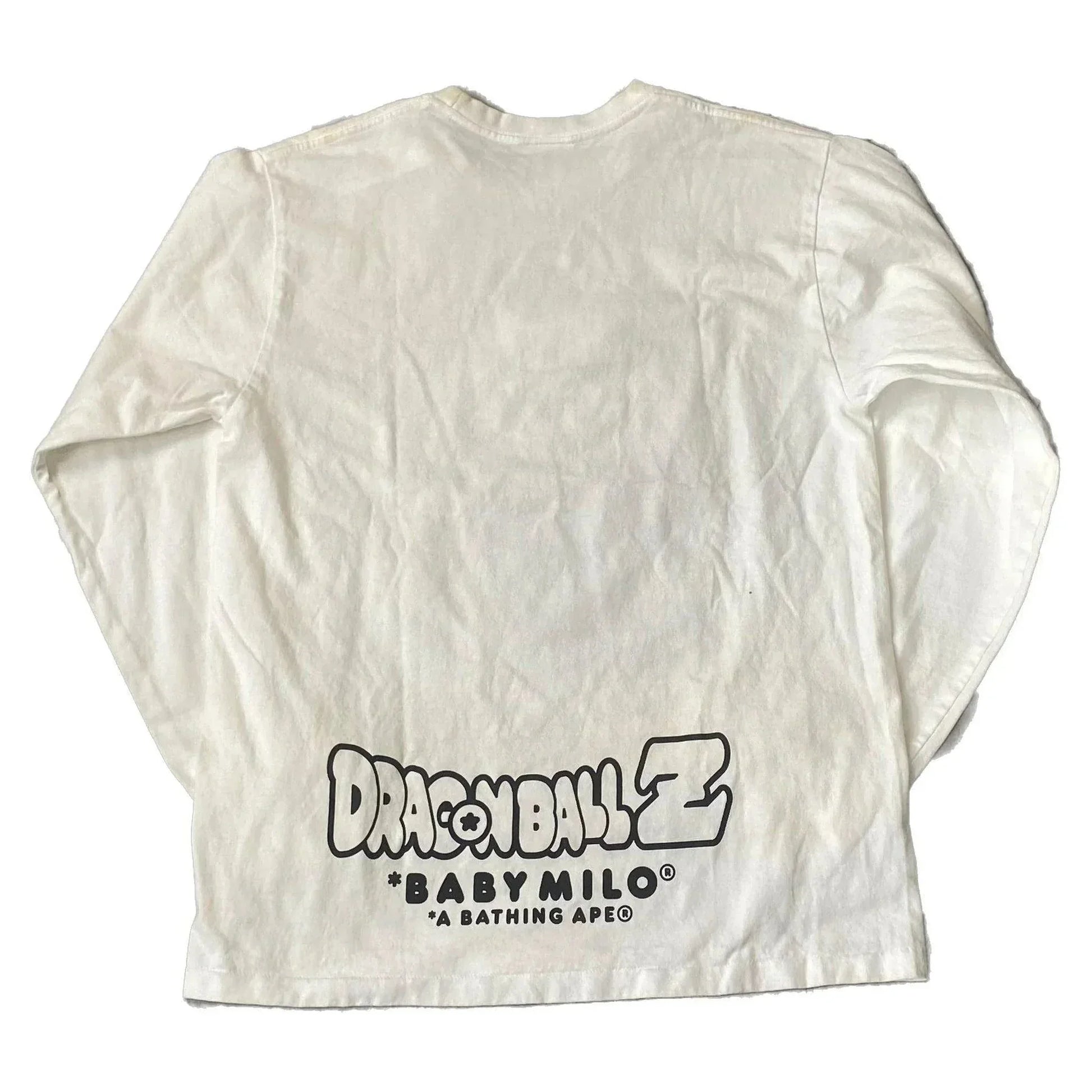 White A Bathing Ape (BAPE) x Dragonball Z Long Sleeve Tee - M | The Streetwear Studio