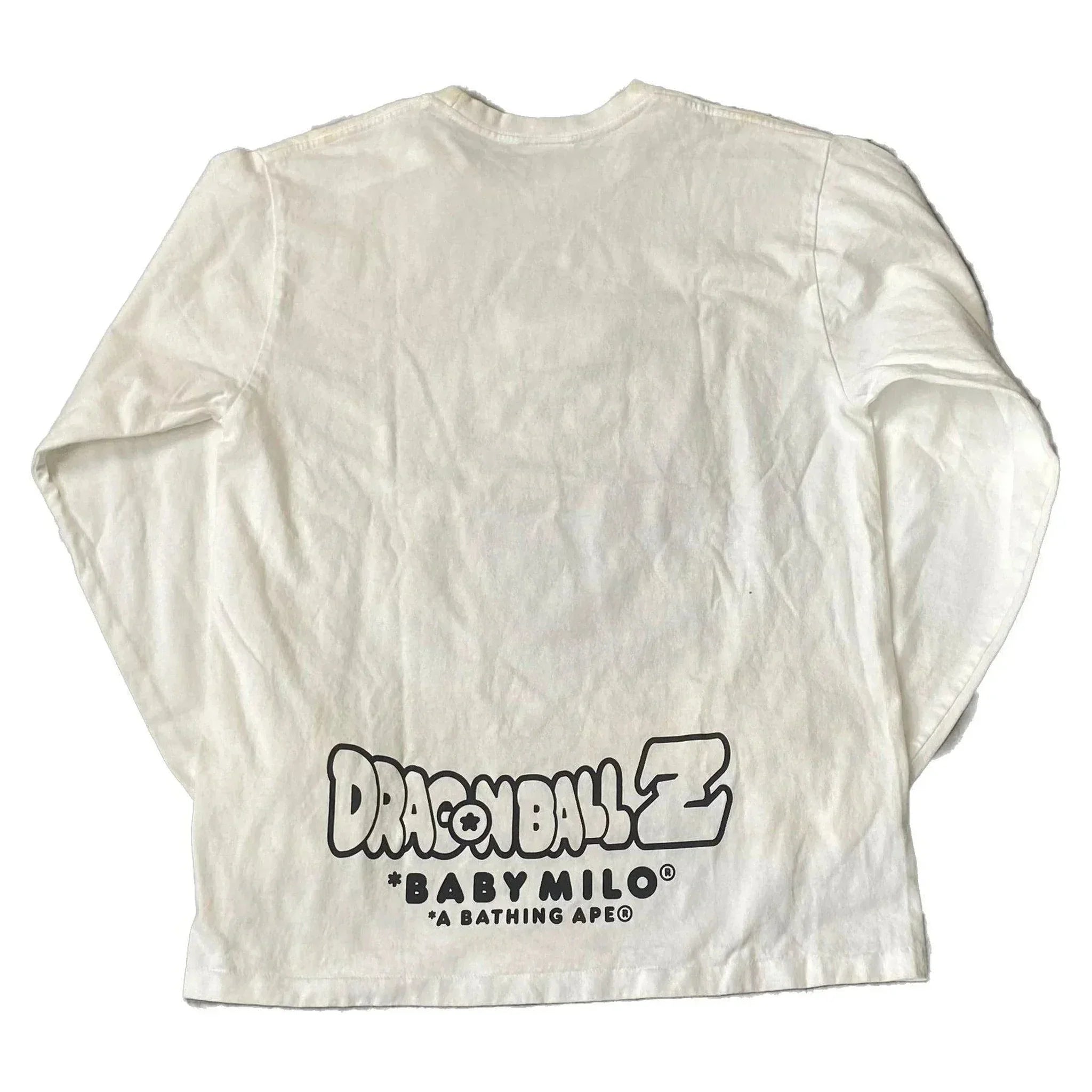 White A Bathing Ape (BAPE) x Dragonball Z Long Sleeve Tee - M | The Streetwear Studio